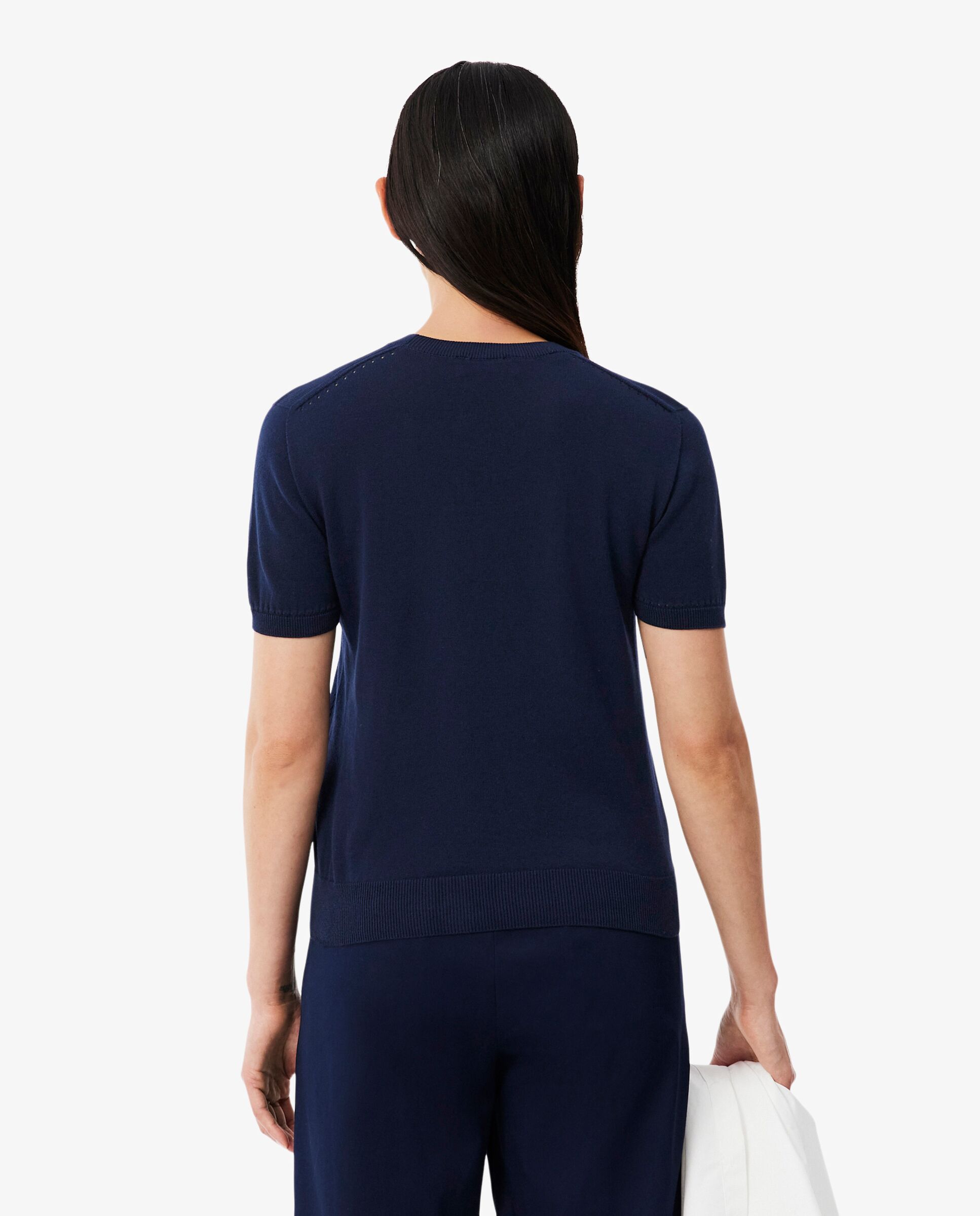 De manga corta de punto 3d en azul - Lacoste - Azul marino Azul marino-2