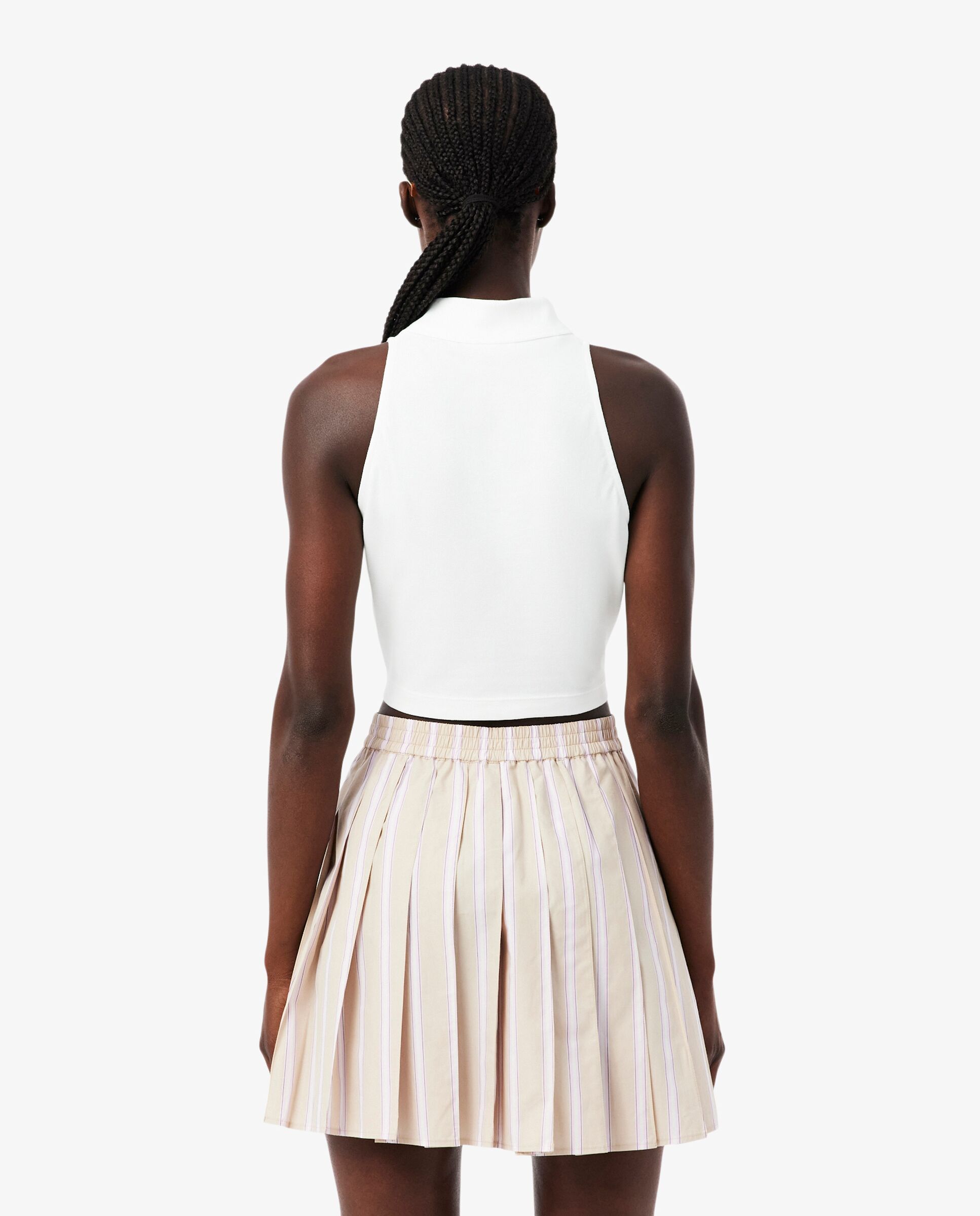 Polo de mujer sin mangas de piqué en - Lacoste - Blanco Blanco-2