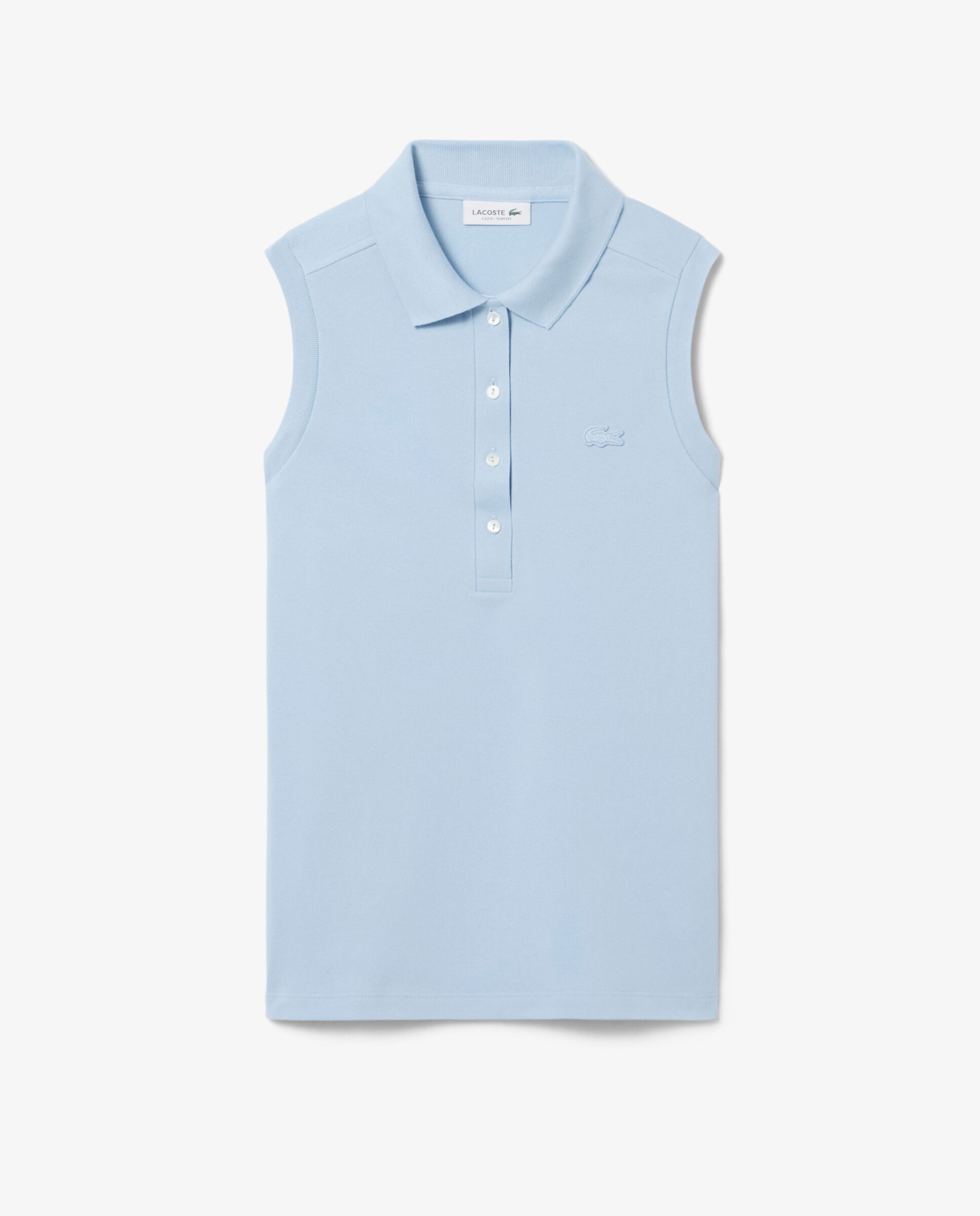 Polo de mujer sin mangas elástico de corte ajustado - Lacoste - Azul claro Azul claro-6