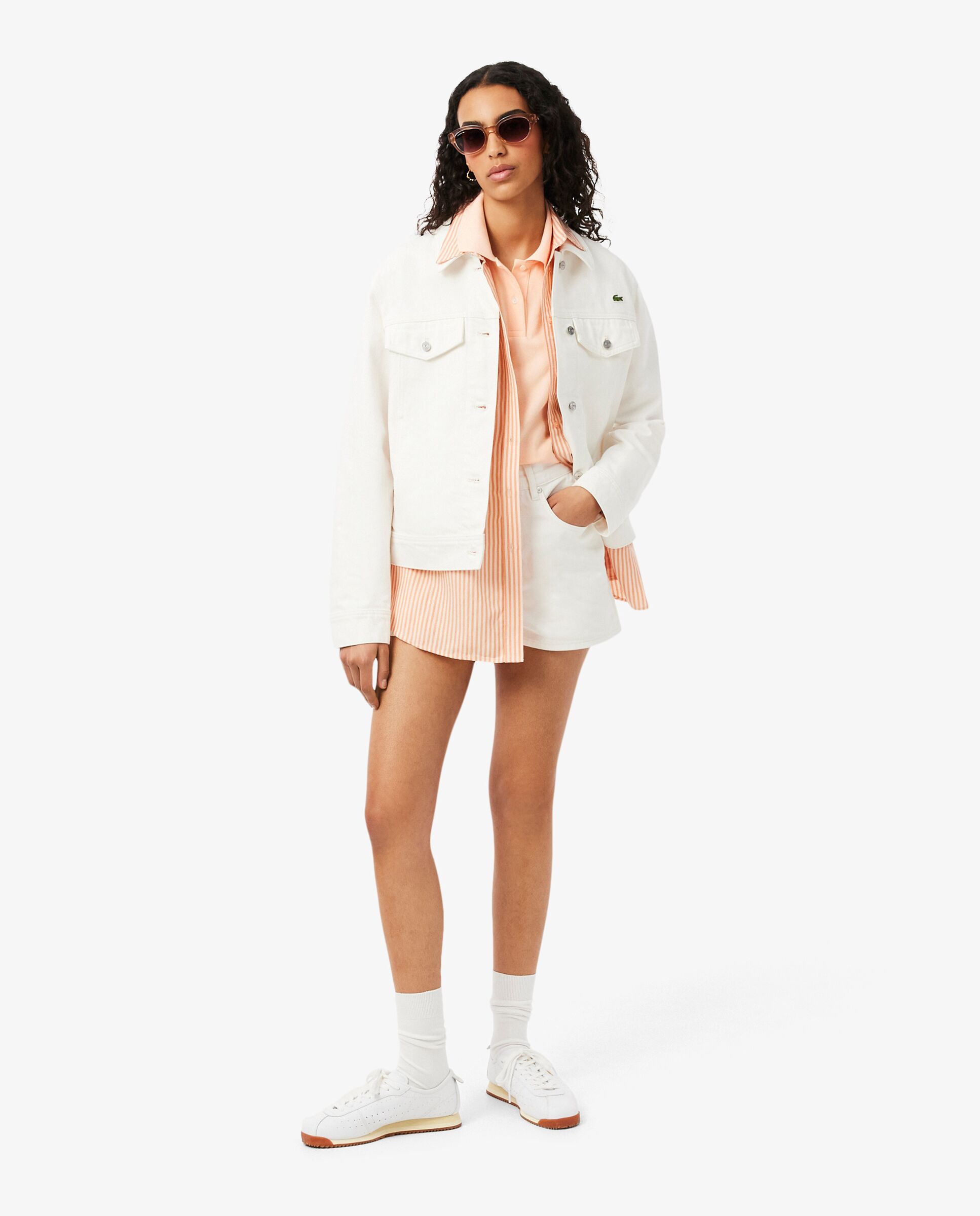 Polo de mujer de corte regular de petit piqué suave de manga corta - Lacoste - Rosa Rosa-3