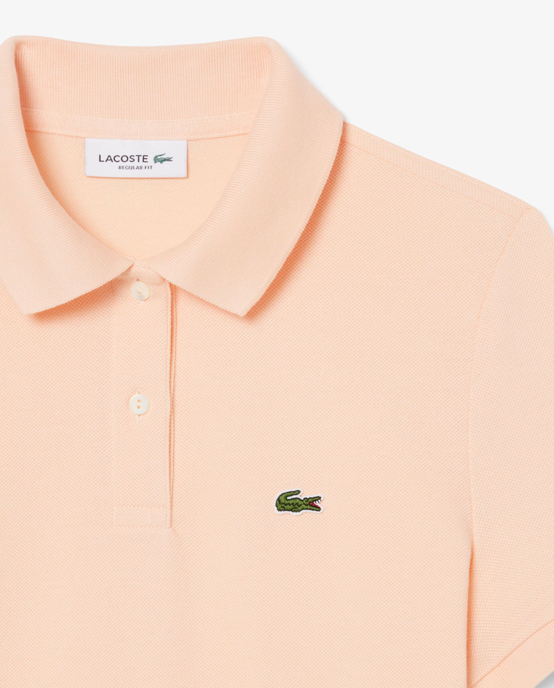 Polo de mujer de corte regular de petit piqué suave de manga corta - Lacoste - Rosa Rosa-4