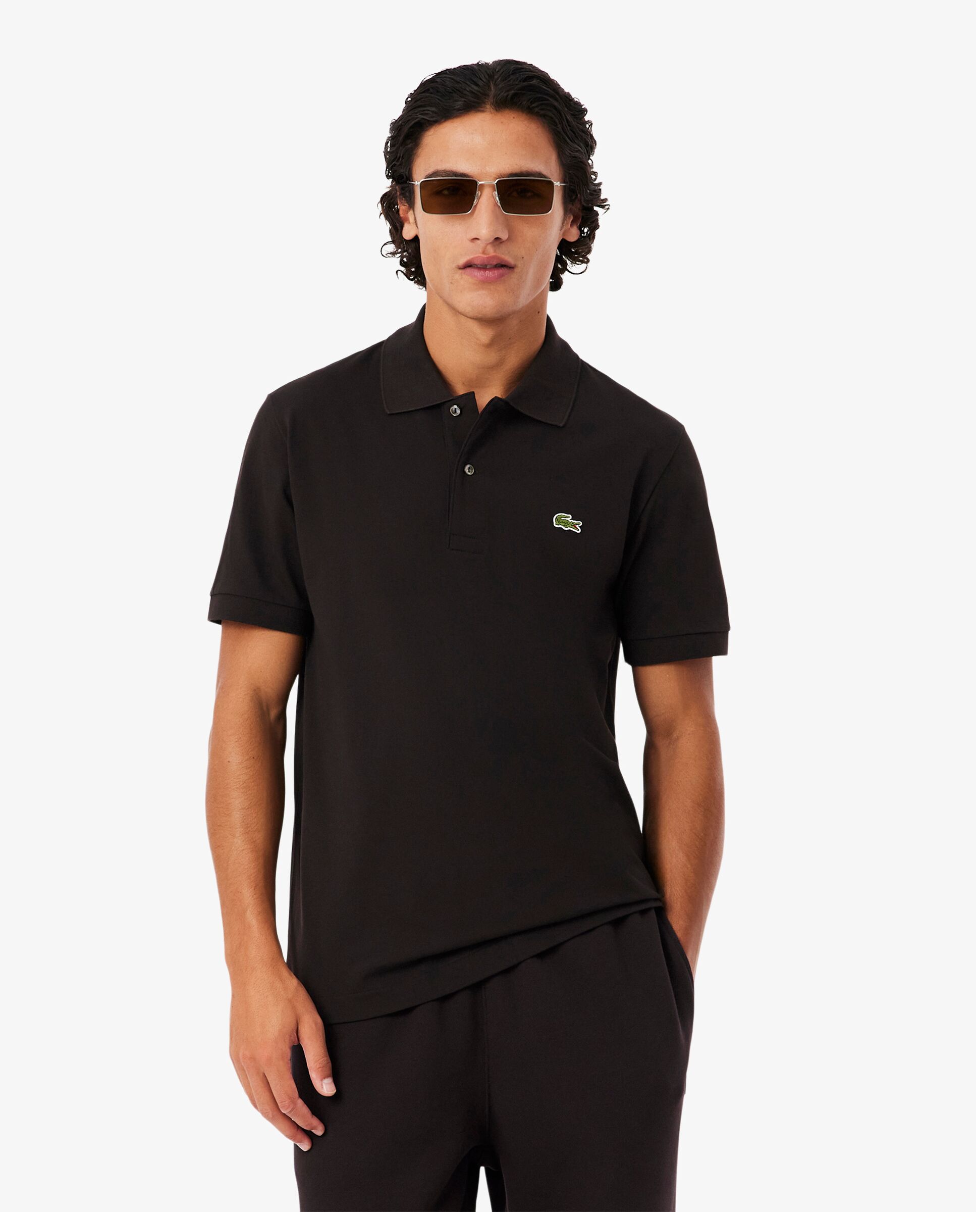 Polo de hombre de corte clásico de manga corta - Lacoste - Marrón Marrón-1