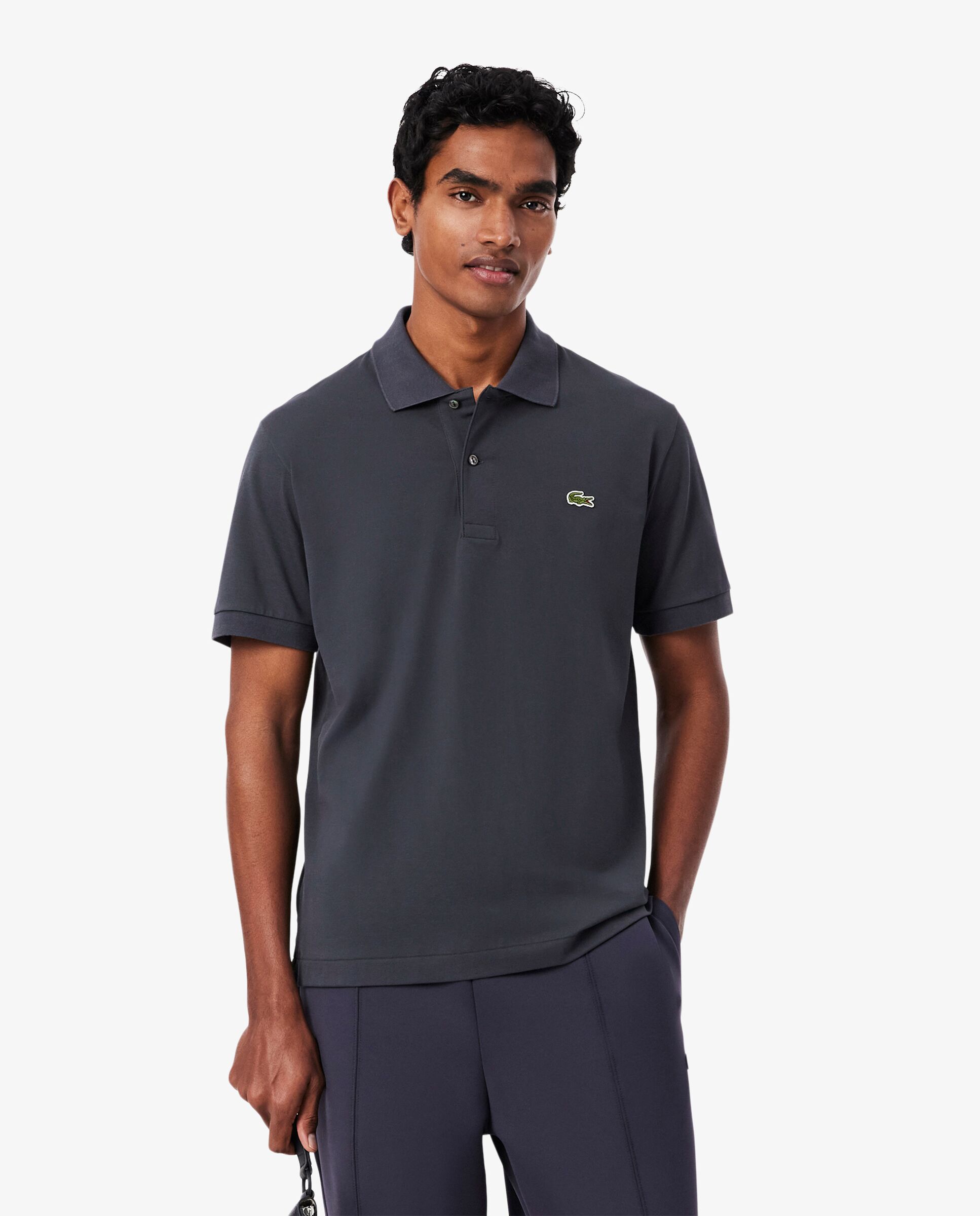 Polo de hombre de corte clásico de manga corta - Lacoste - Gris oscuro Gris oscuro-1