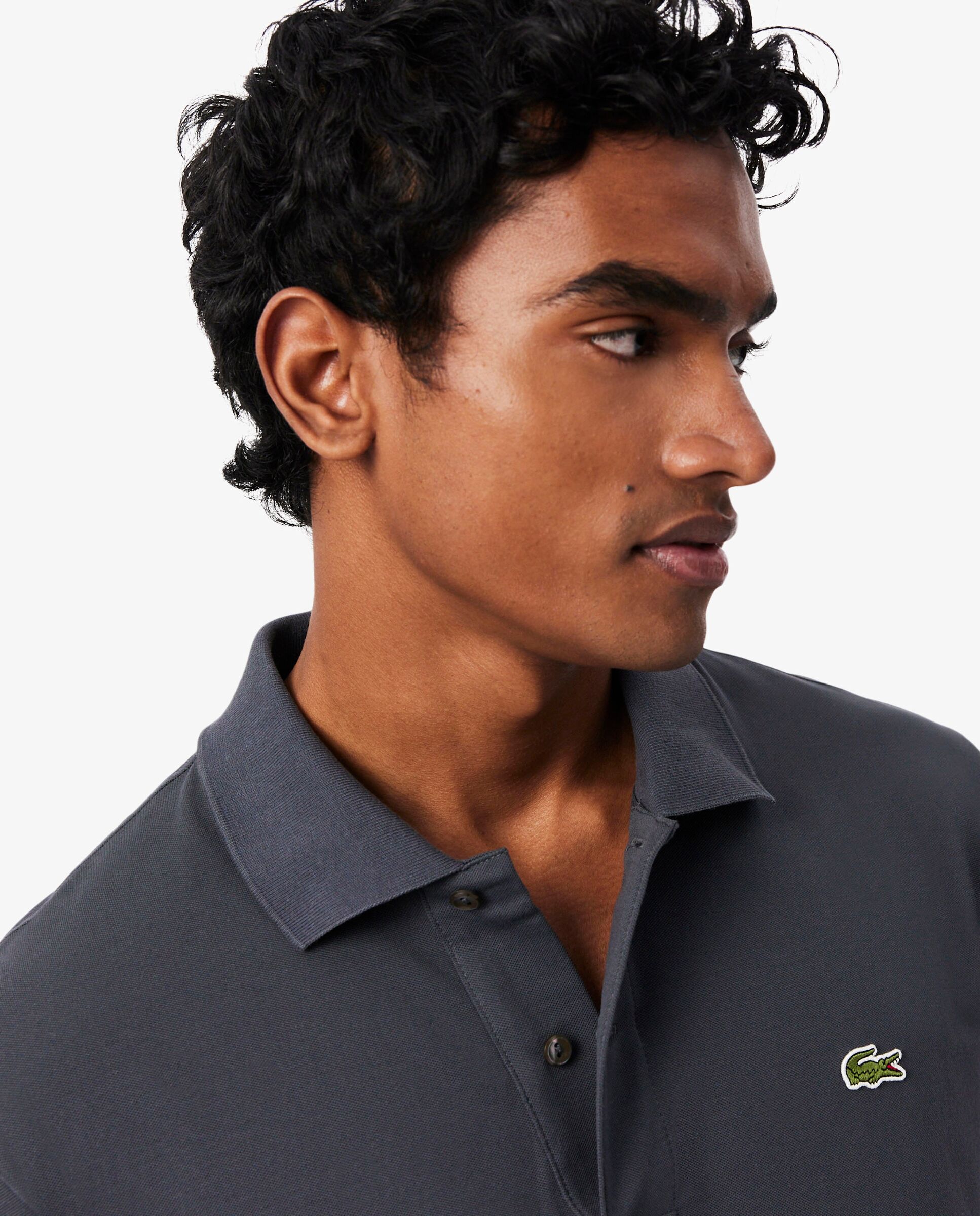 Polo de hombre de corte clásico de manga corta - Lacoste - Gris oscuro Gris oscuro-3