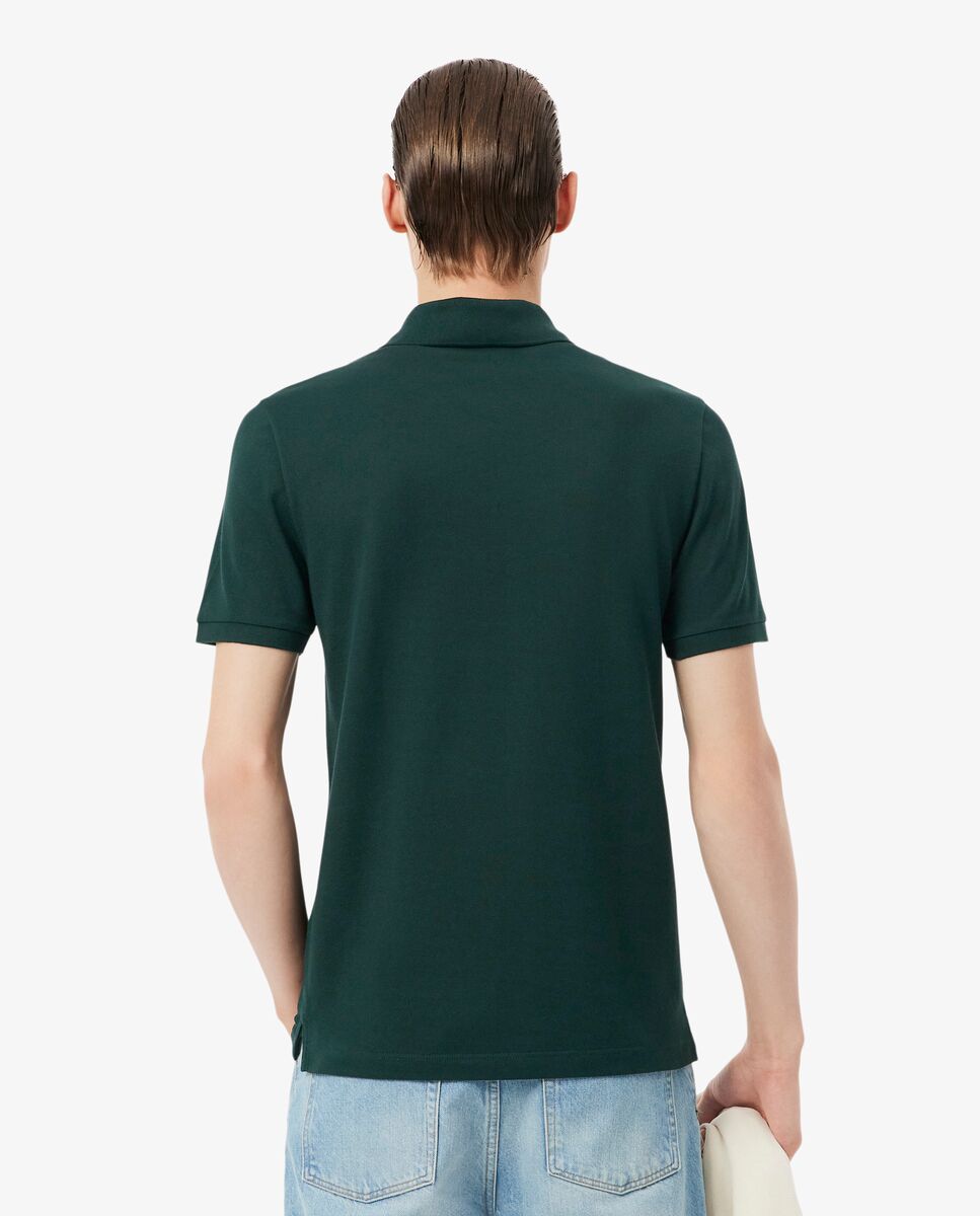 Polo de hombre de piqué de corte ajustado de manga corta - Lacoste - Verde Verde-2