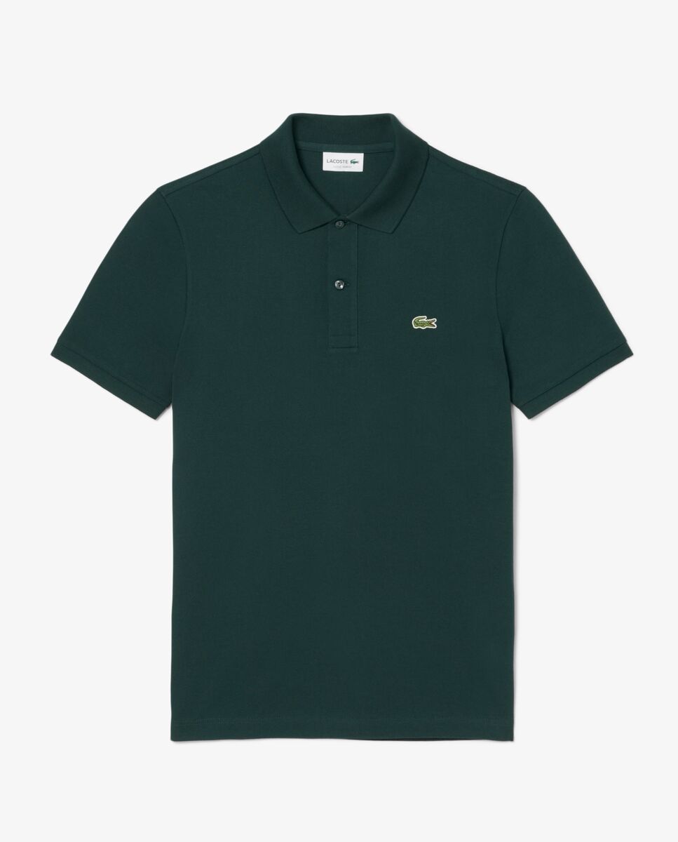 Polo de hombre de piqué de corte ajustado de manga corta - Lacoste - Verde Verde-5