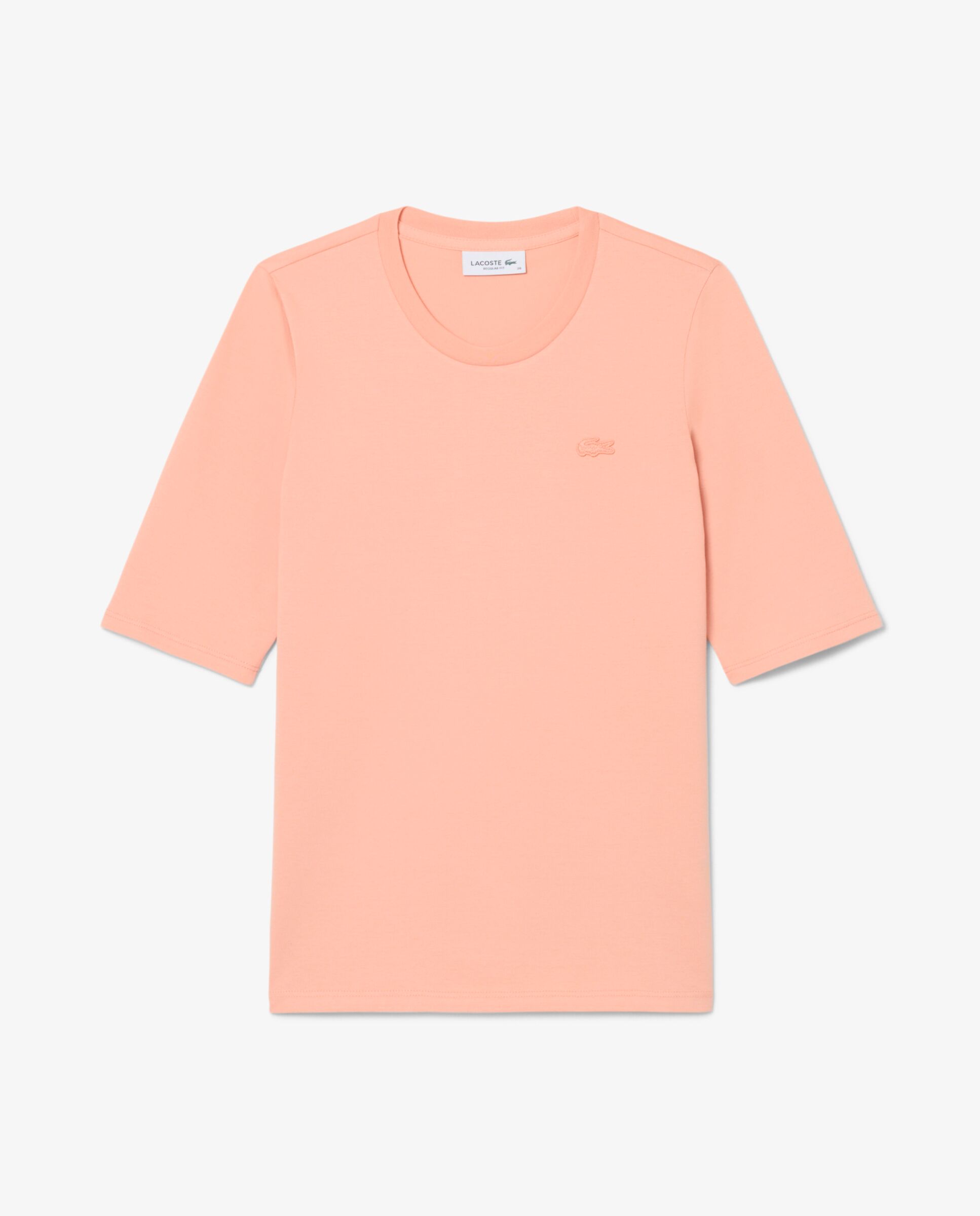 Camiseta de mujer de manga francesa de algodón suave - Lacoste - Rosa Rosa-6