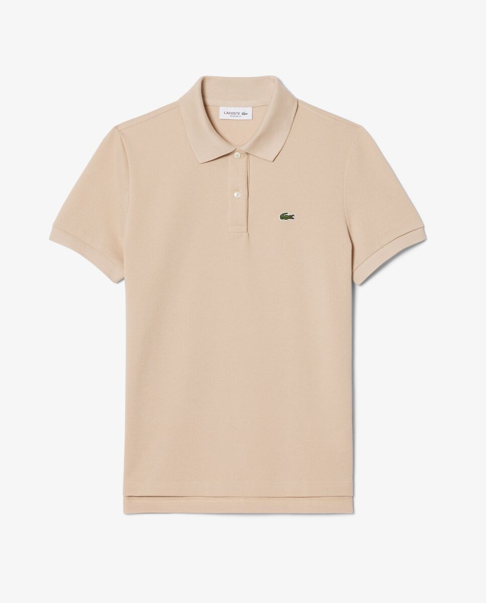 Polo de mujer de corte regular de petit piqué suave de manga corta - Lacoste - Beige Beige-5