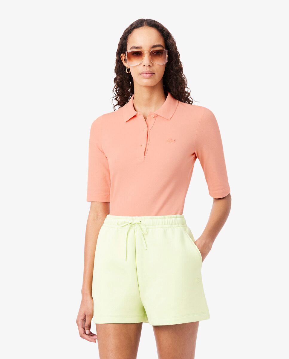 Polo de mujer de manga francesa de corte ajustado - Lacoste - Naranja claro Naranja claro-1