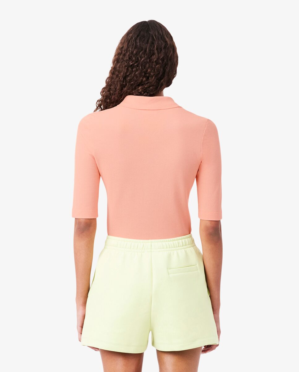 Polo de mujer de manga francesa de corte ajustado - Lacoste - Naranja claro Naranja claro-2