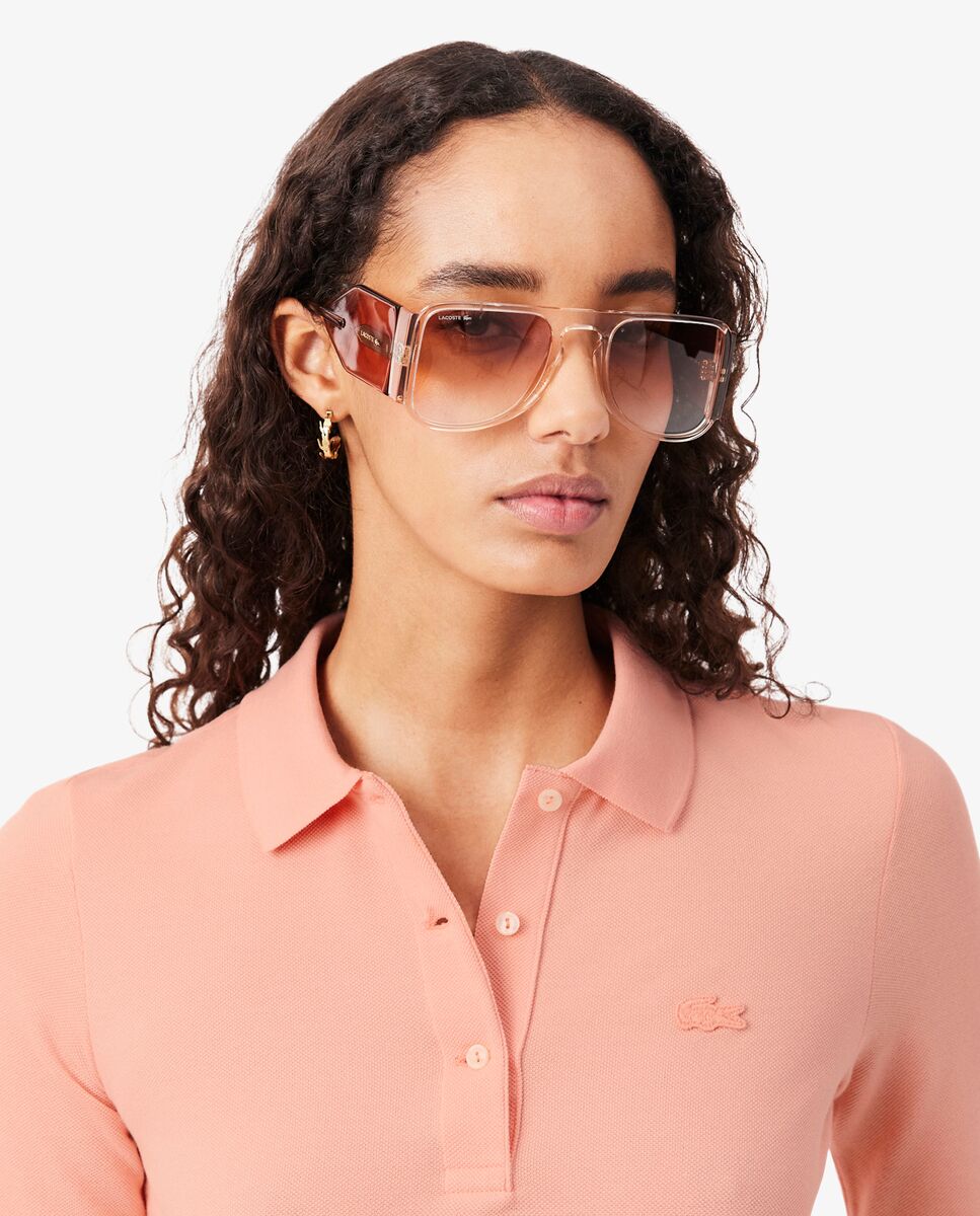 Polo de mujer de manga francesa de corte ajustado - Lacoste - Naranja claro Naranja claro-3