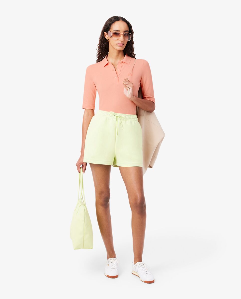Polo de mujer de manga francesa de corte ajustado - Lacoste - Naranja claro Naranja claro-4