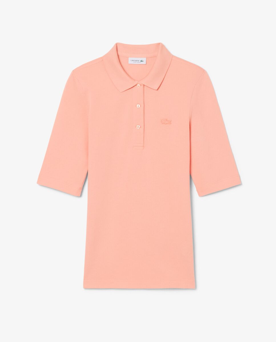 Polo de mujer de manga francesa de corte ajustado - Lacoste - Naranja claro Naranja claro-5