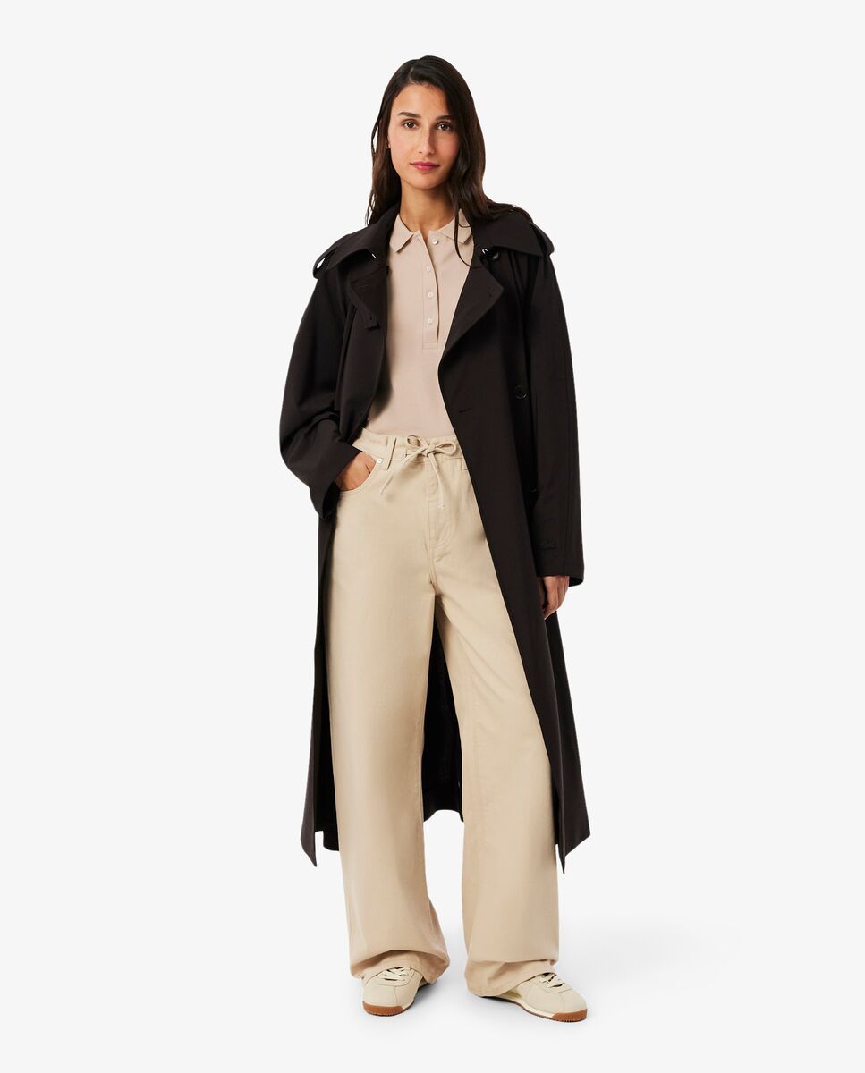 Polo de mujer en piqué de algodón stretch de manga corta - Lacoste - Beige Beige-5