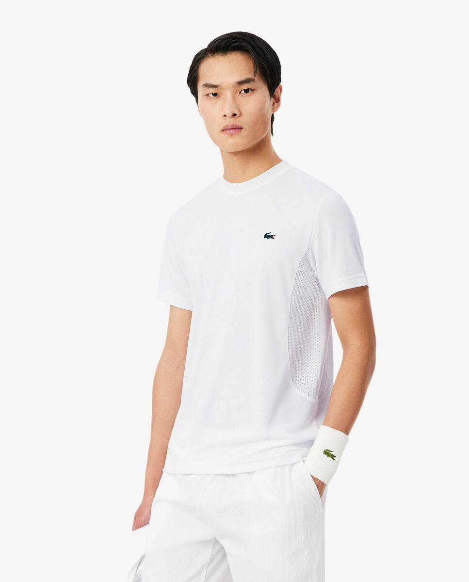 Lacoste - Camiseta de hombre Tennis x Novak Djokovic en blanco de manga corta.
