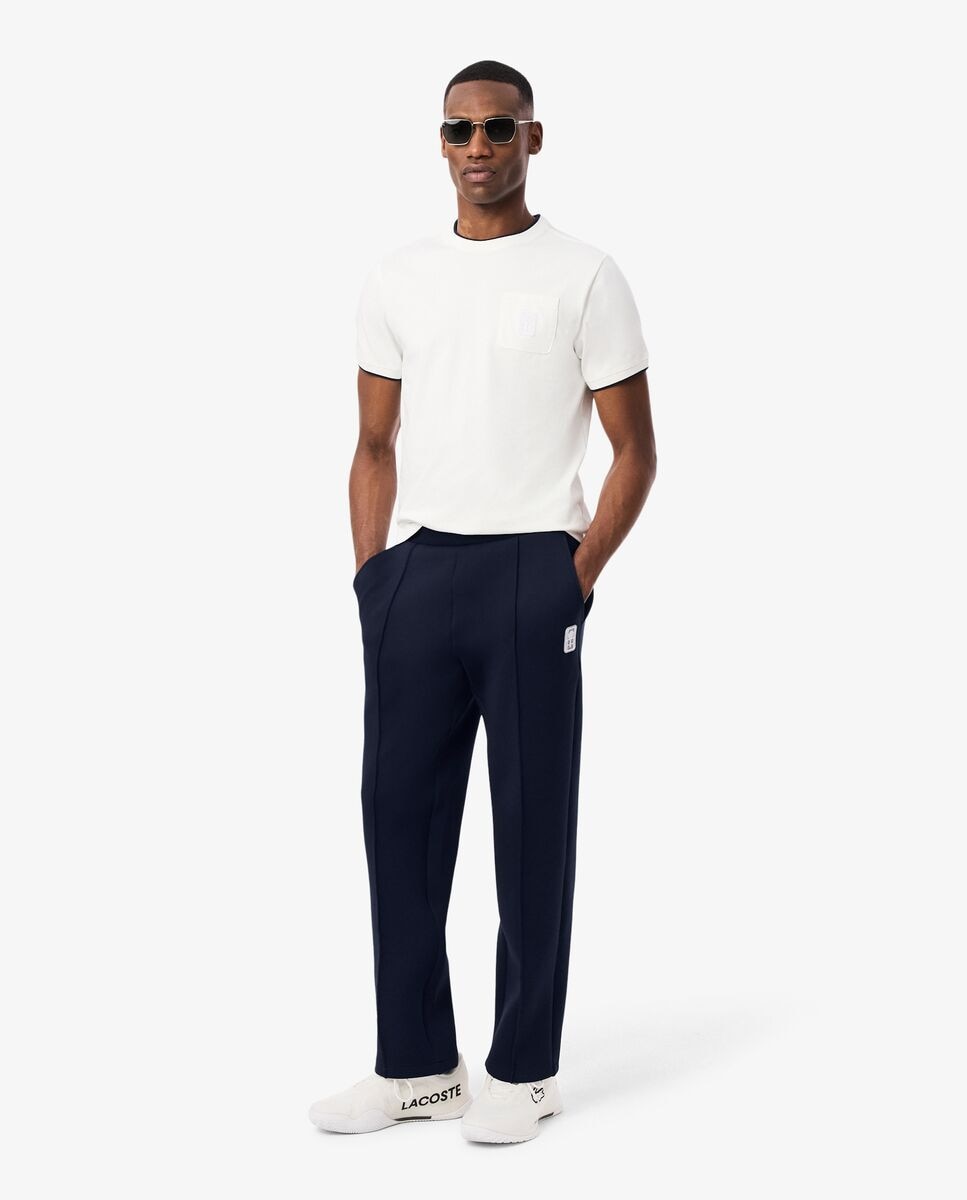 Lacoste - Pantalón de hombre de chándal de hombre de tenis heritage en blanco.