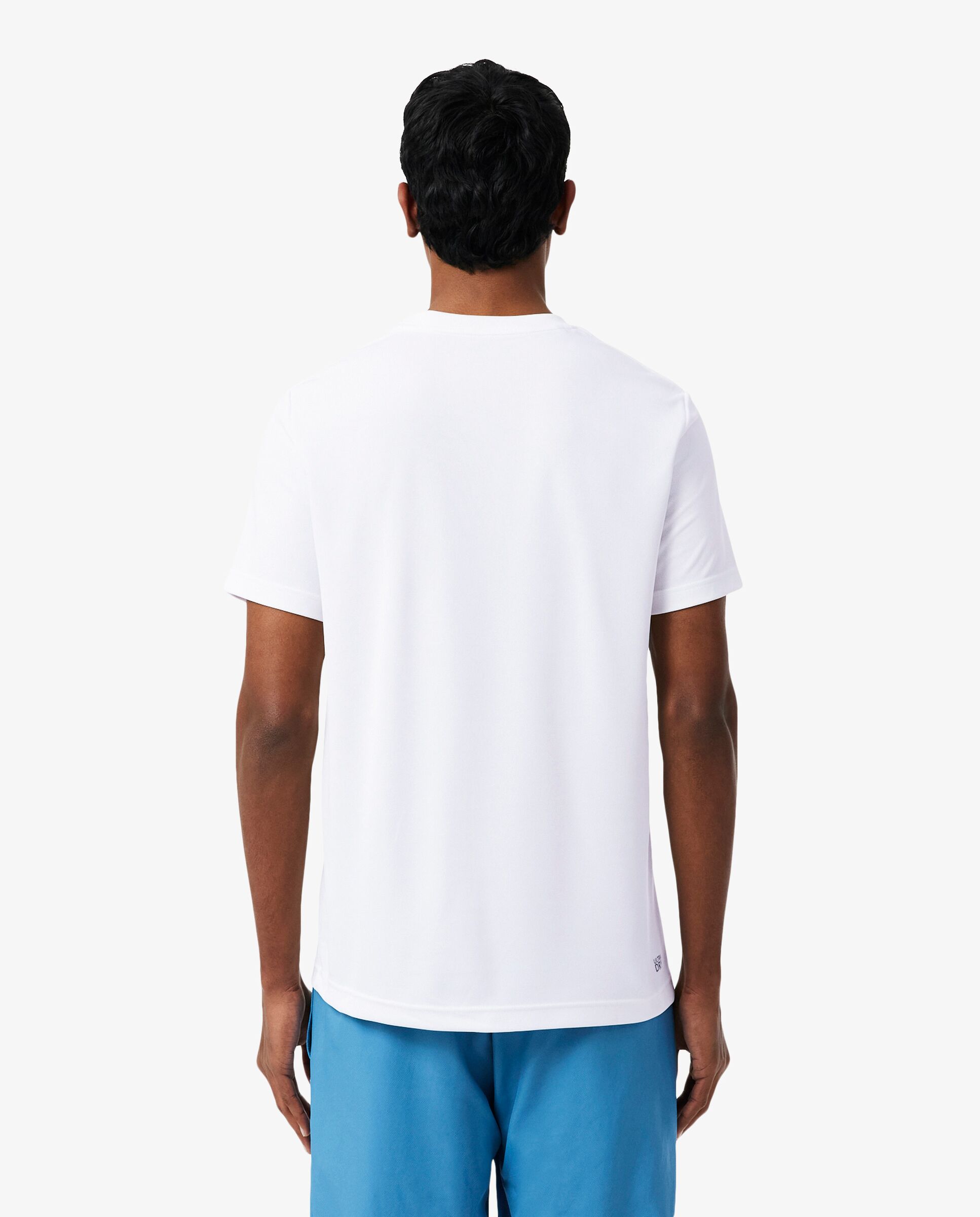 Camiseta de hombre deportiva estampada ultra-dry en blanco de manga corta - Lacoste - Blanco Blanco-2