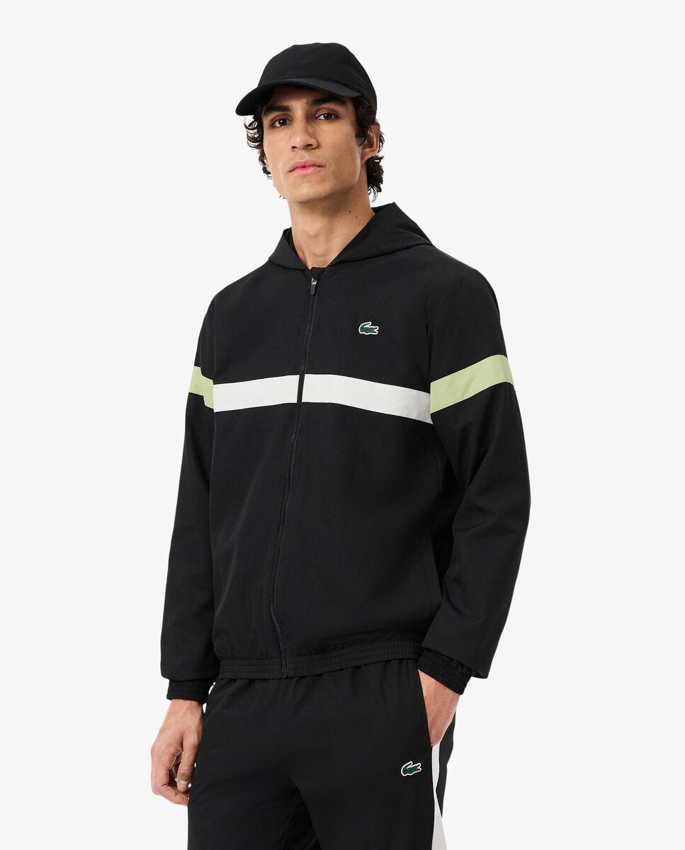 Chándal de hombre deportivo en bloques de color en blanco - Lacoste - Negro Negro-3
