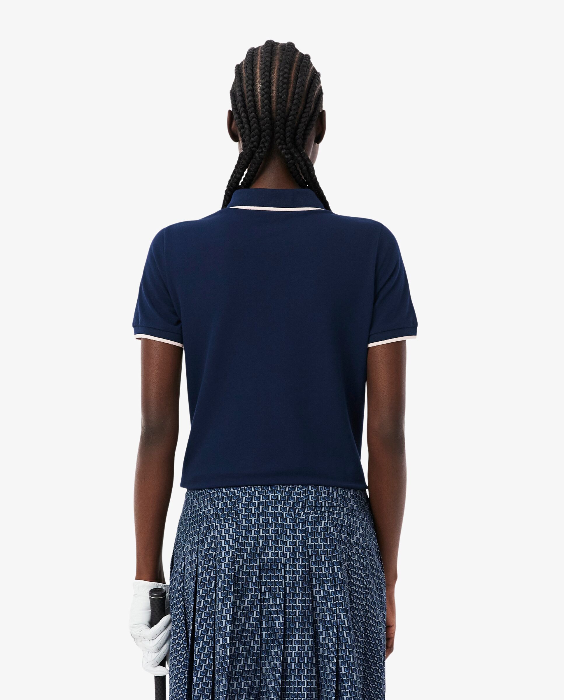 Polo de mujer de golf de petit piqué termorregulador en blanco de manga corta - Lacoste - Azul marino Azul marino-2
