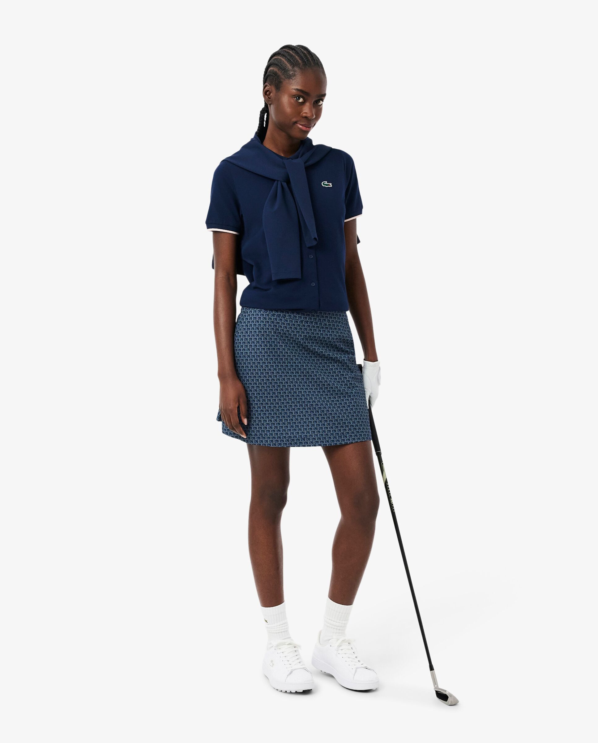 Polo de mujer de golf de petit piqué termorregulador en blanco de manga corta - Lacoste - Azul marino Azul marino-4