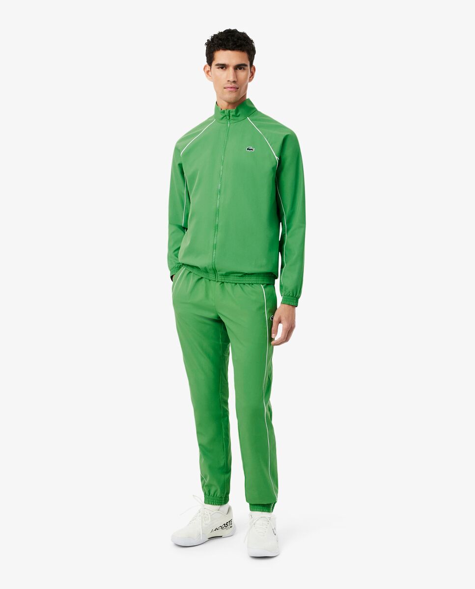 Chándal de hombre deportivo con ribete en contraste en blanco - Lacoste - Verde Verde-1
