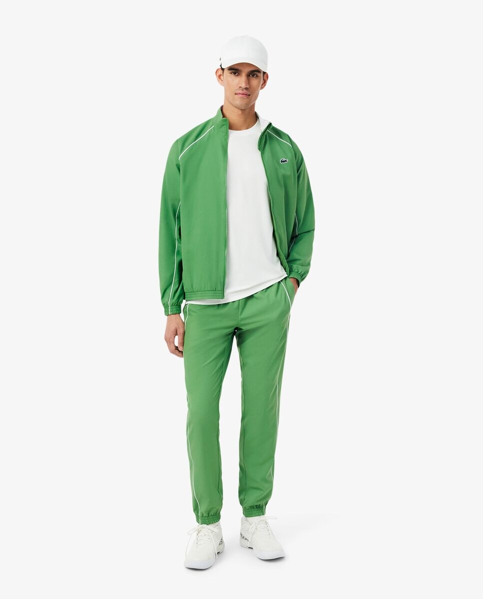Chándal de hombre deportivo con ribete en contraste en blanco - Lacoste - Verde Verde-4