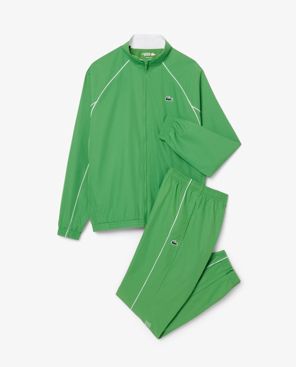 Chándal de hombre deportivo con ribete en contraste en blanco - Lacoste - Verde Verde-5