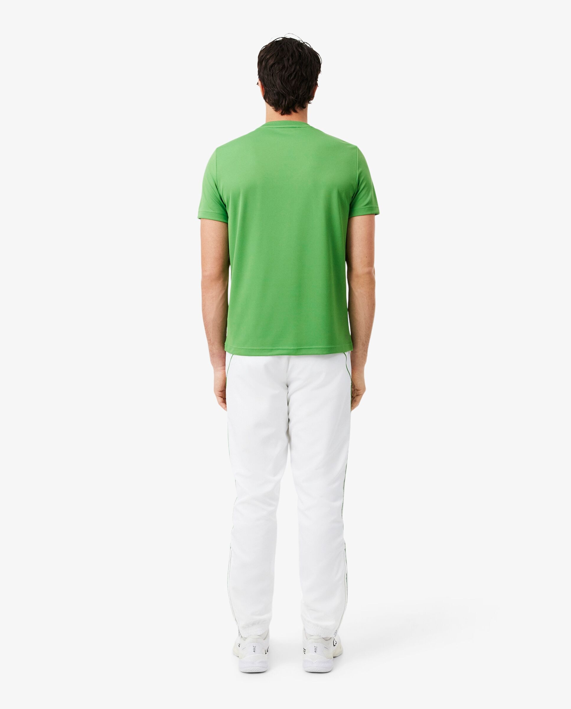 Pantalón de hombre de chándal de hombre deportivo con ribete en contraste en bleu marine / orange - Lacoste - Blanco Blanco-2