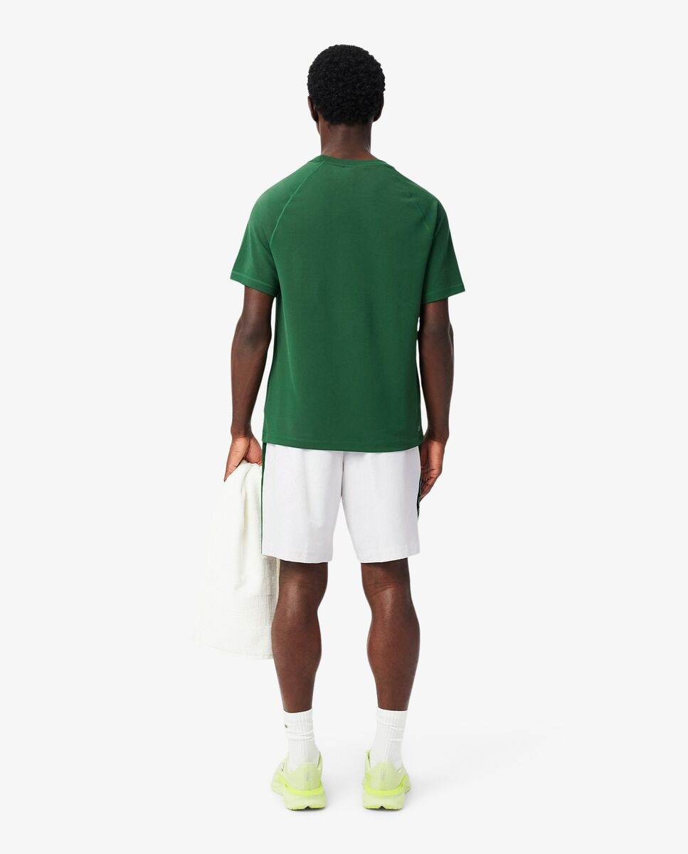 Pantalón de hombre corto deportivo con franja en contraste - Lacoste - Blanco Blanco-2