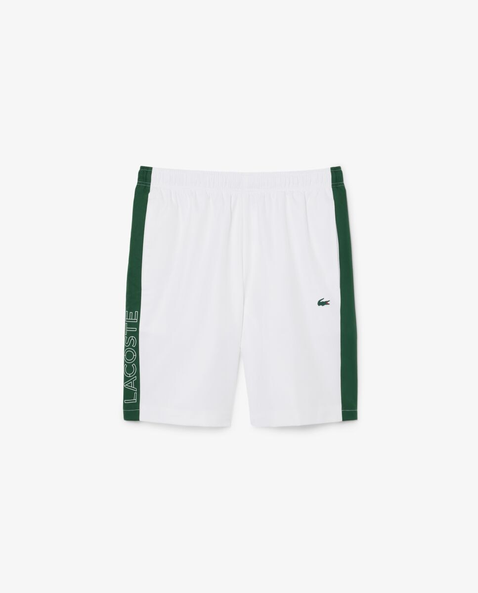 Pantalón de hombre corto deportivo con franja en contraste - Lacoste - Blanco Blanco-5
