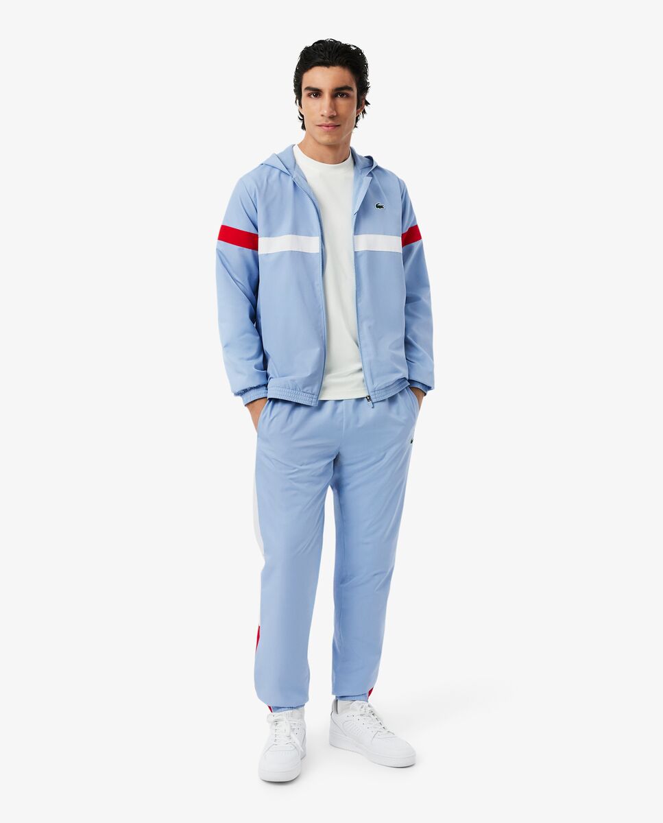 Chándal de hombre deportivo en bloques de color en blanco - Lacoste - Azul claro Azul claro-1