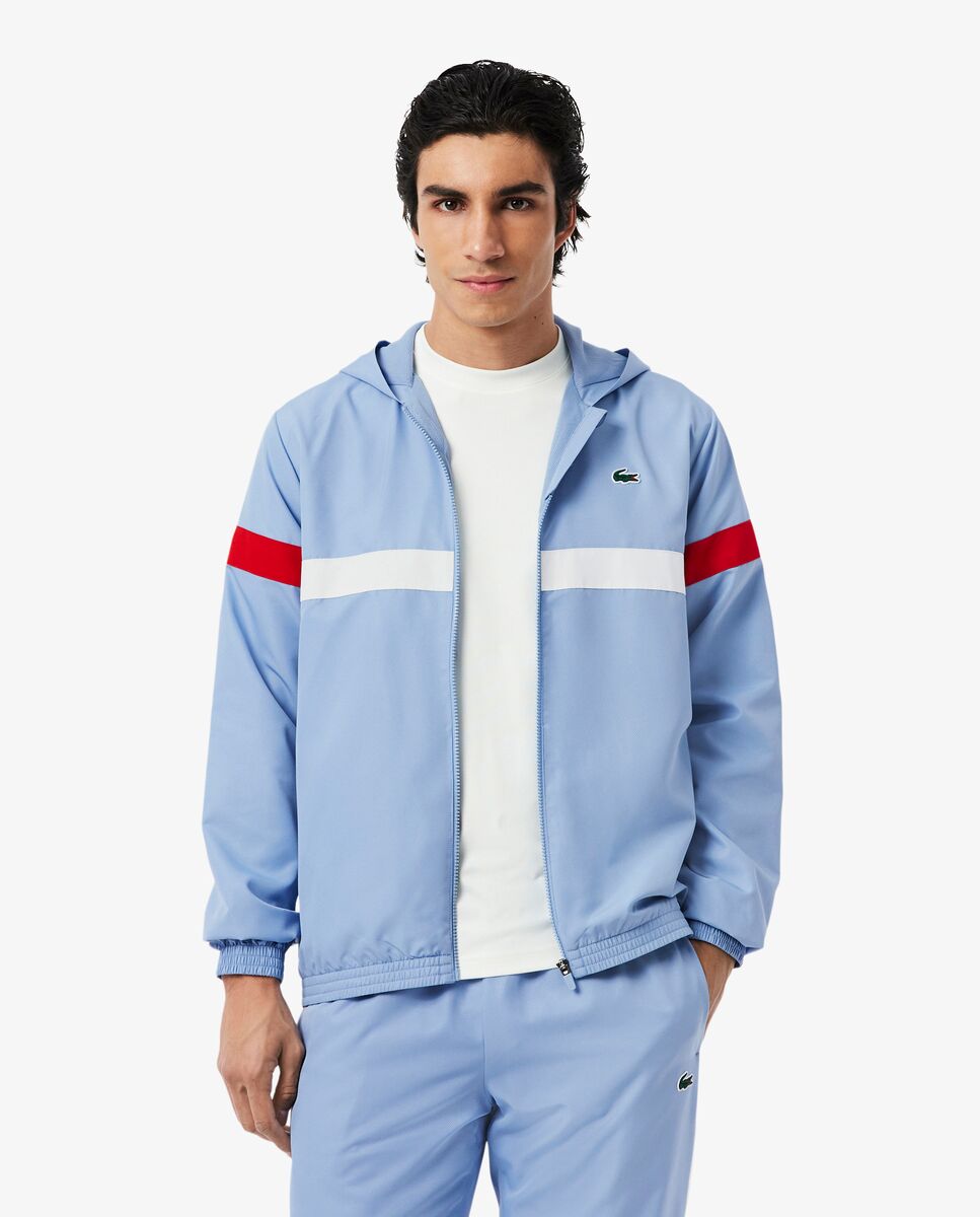 Chándal de hombre deportivo en bloques de color en blanco - Lacoste - Azul claro Azul claro-3