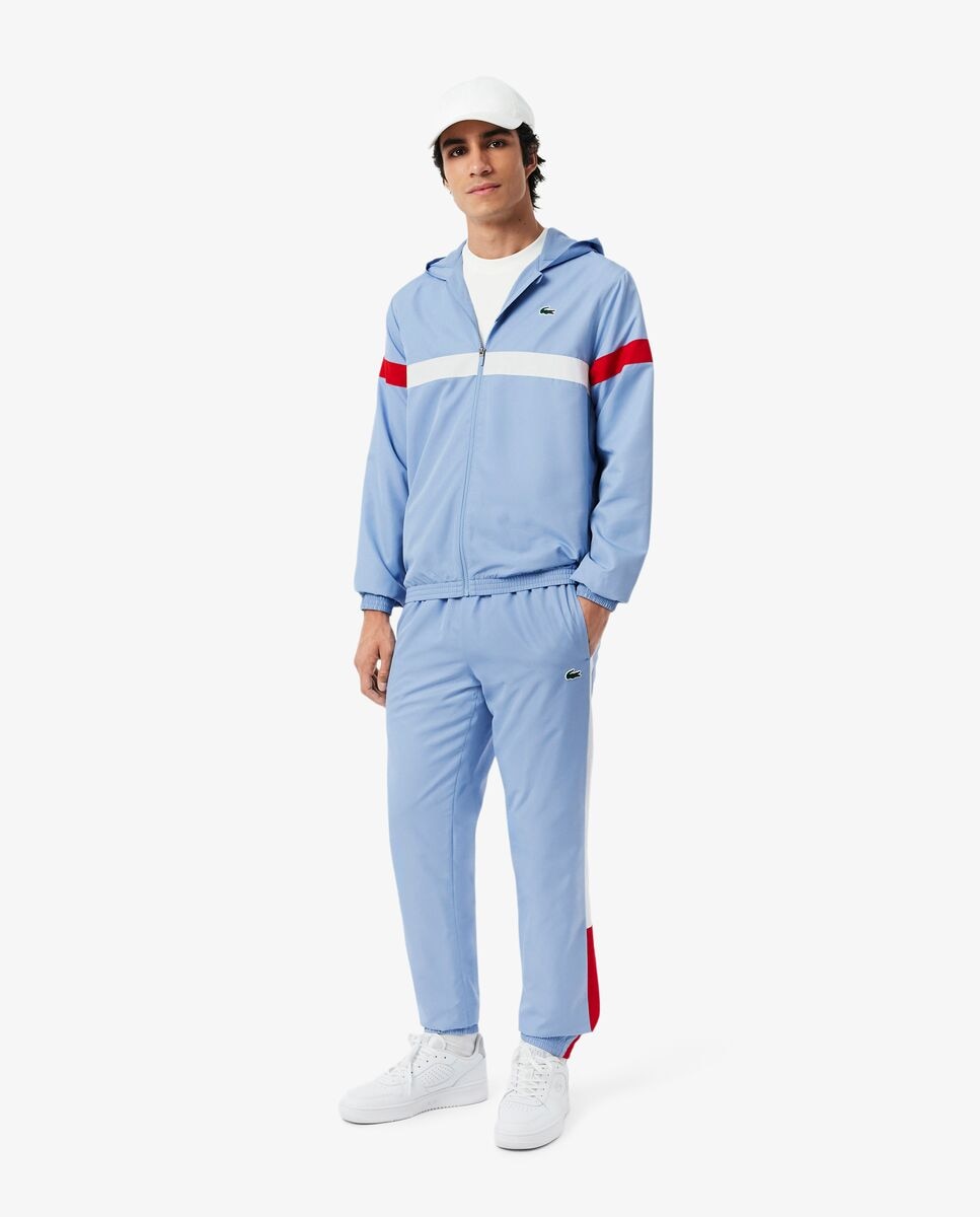 Chándal de hombre deportivo en bloques de color en blanco - Lacoste - Azul claro Azul claro-4