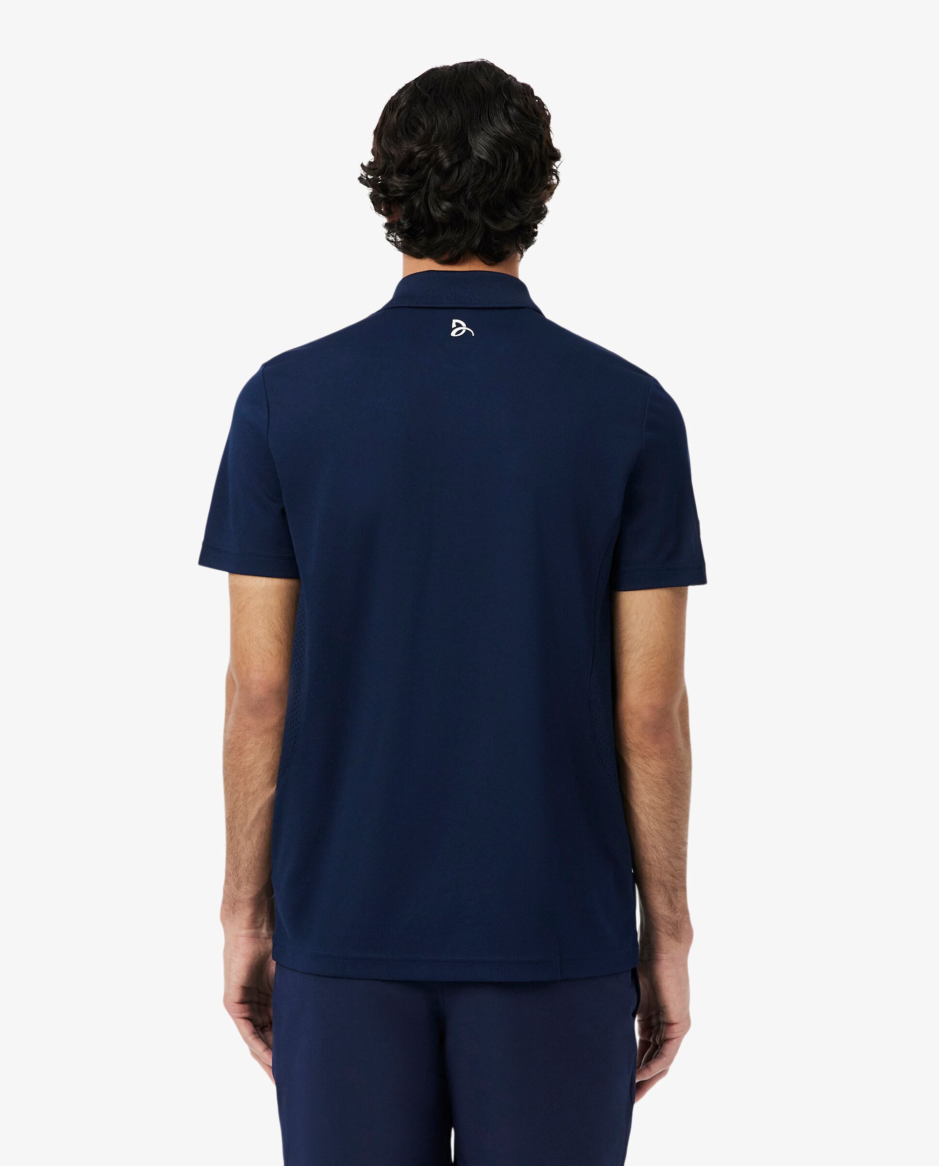 Polo de hombre tennis x novak djokovic de manga corta - Lacoste - Blanco Azul marino-2