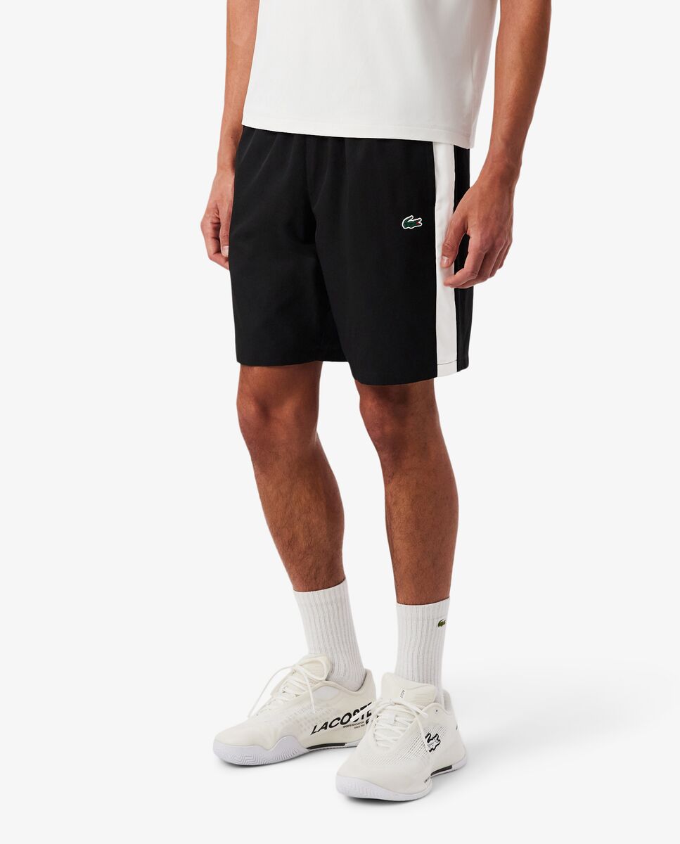 Pantalón de hombre corto deportivo con franja en contraste - Lacoste - Negro Negro-3
