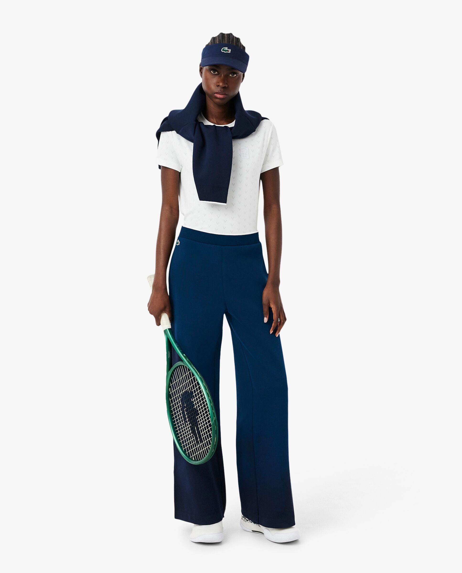 Pantalón de mujer de chándal de tenis heritage en azul - Lacoste - Azul marino Azul marino-4