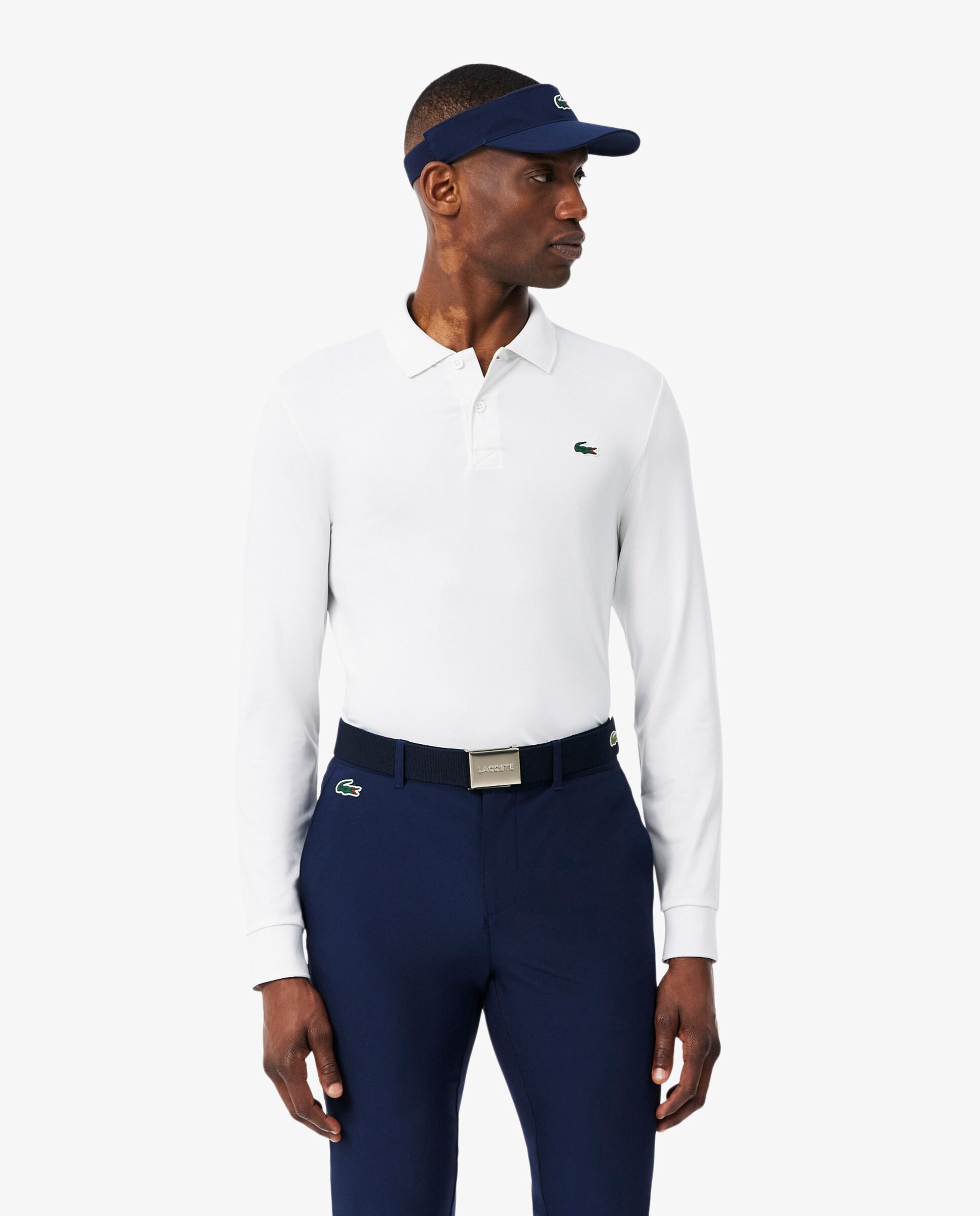 Polo de golf de manga larga y corte regular de hombre Ultra Dry Lacoste - Blanco Blanco-1