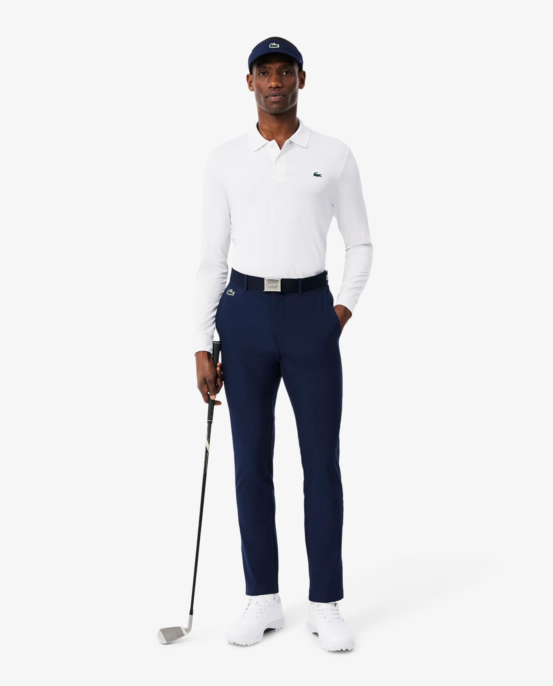 Polo de golf de manga larga y corte regular de hombre Ultra Dry Lacoste - Blanco Blanco-4