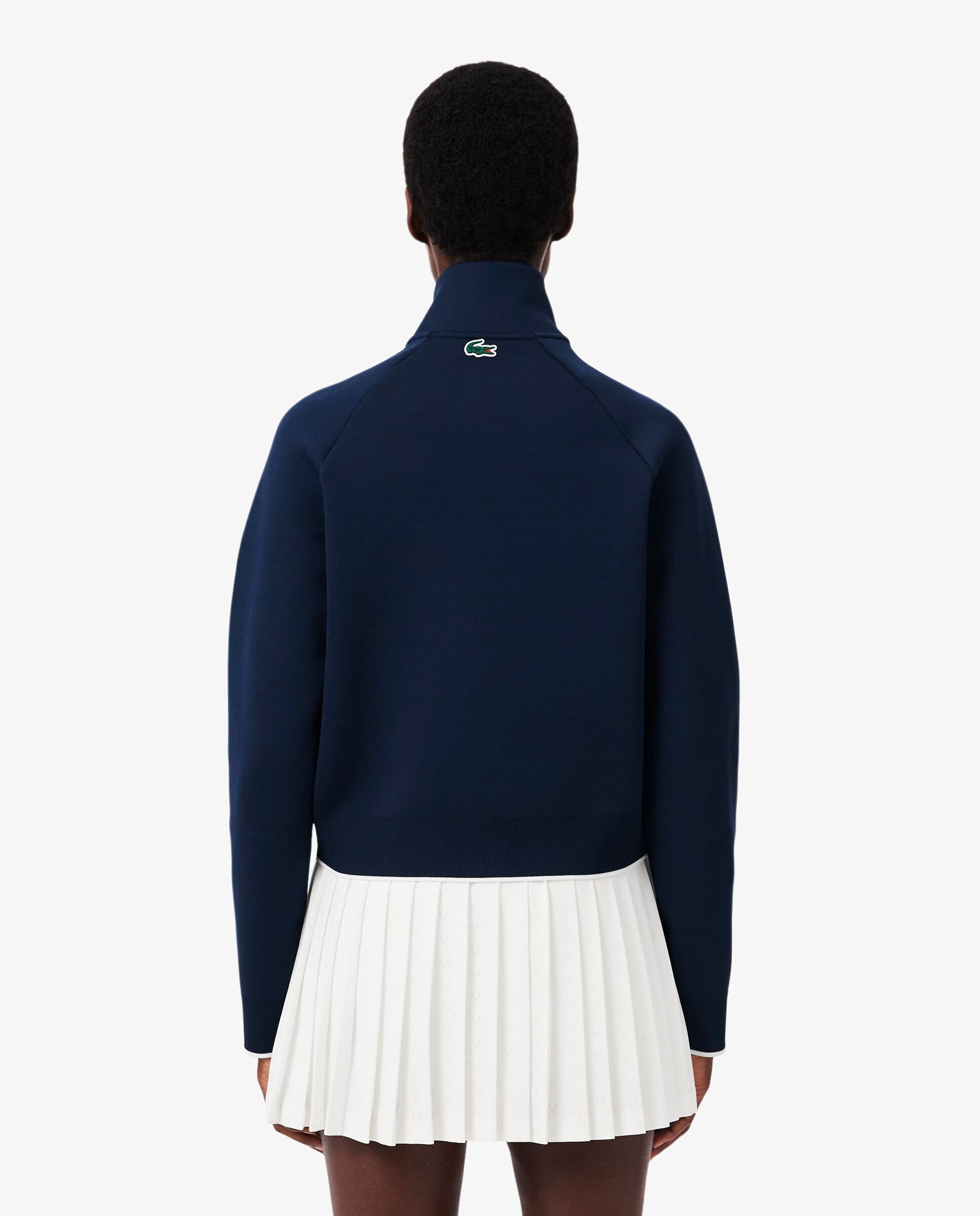 Sudadera de mujer con cremallera de tenis heritage en azul - Lacoste - Azul marino Azul marino-2