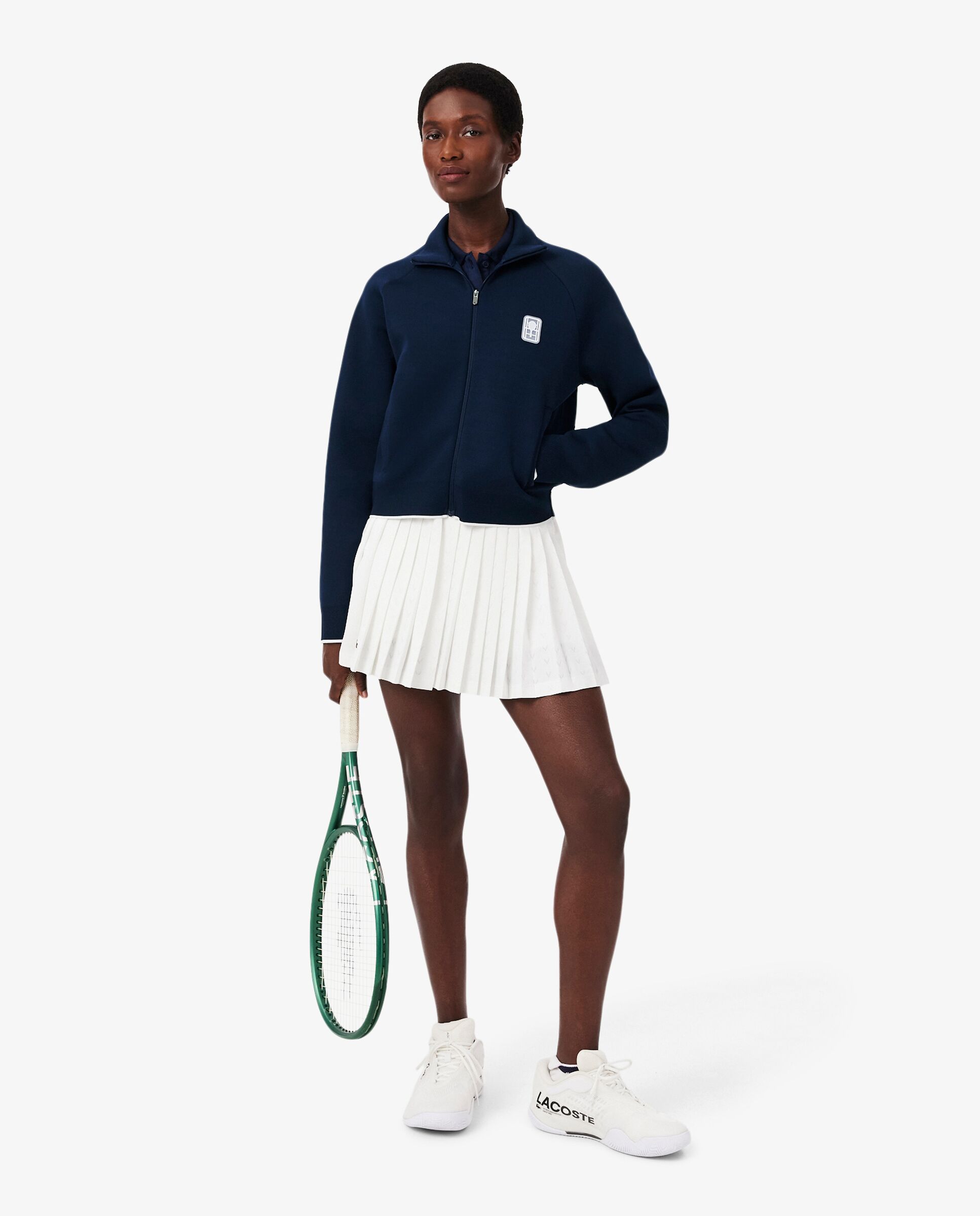 Sudadera de mujer con cremallera de tenis heritage en azul - Lacoste - Azul marino Azul marino-4