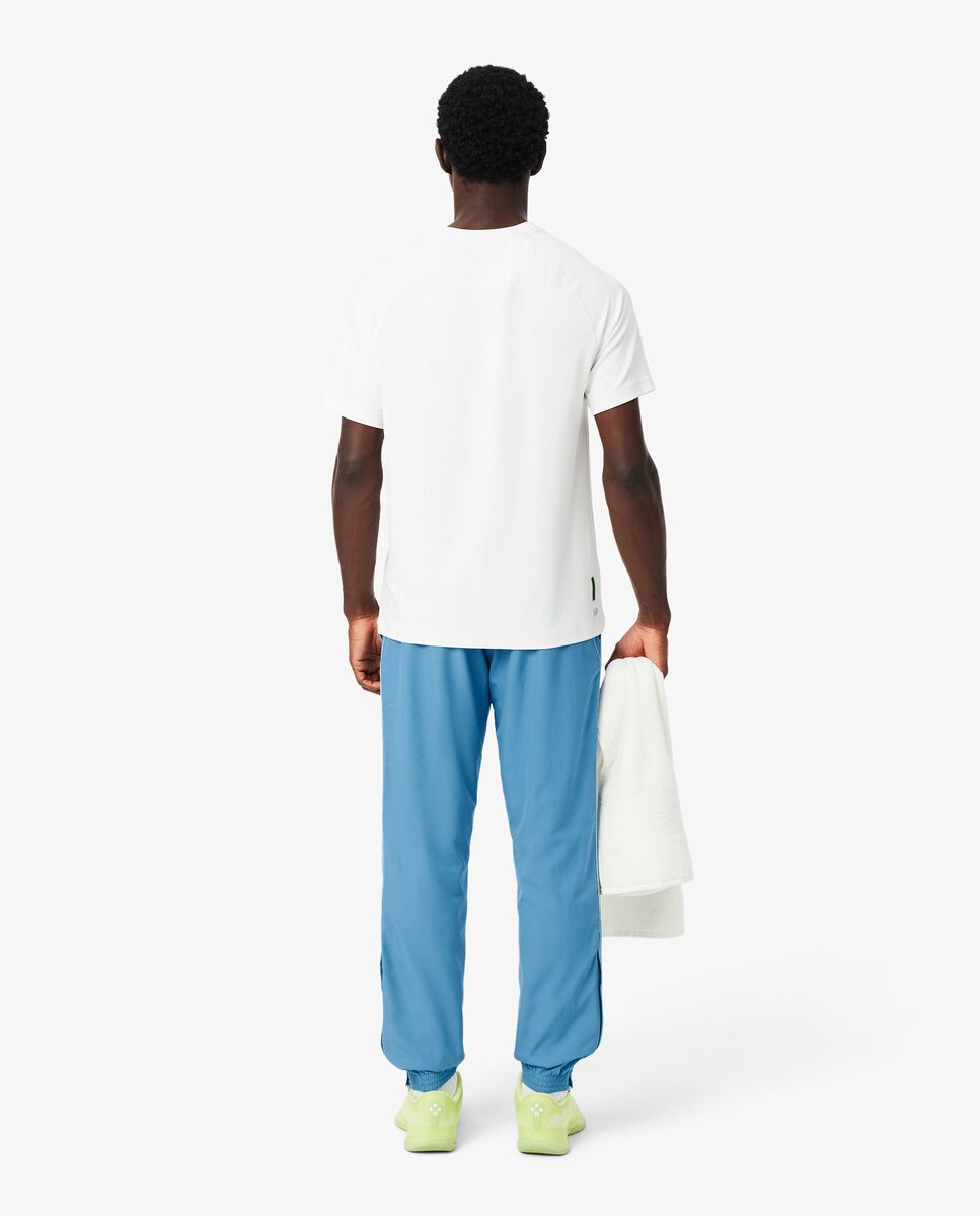 Pantalón de hombre de chándal de hombre deportivo con ribete en contraste en bleu marine / orange - Lacoste - Azul claro Azul claro-2
