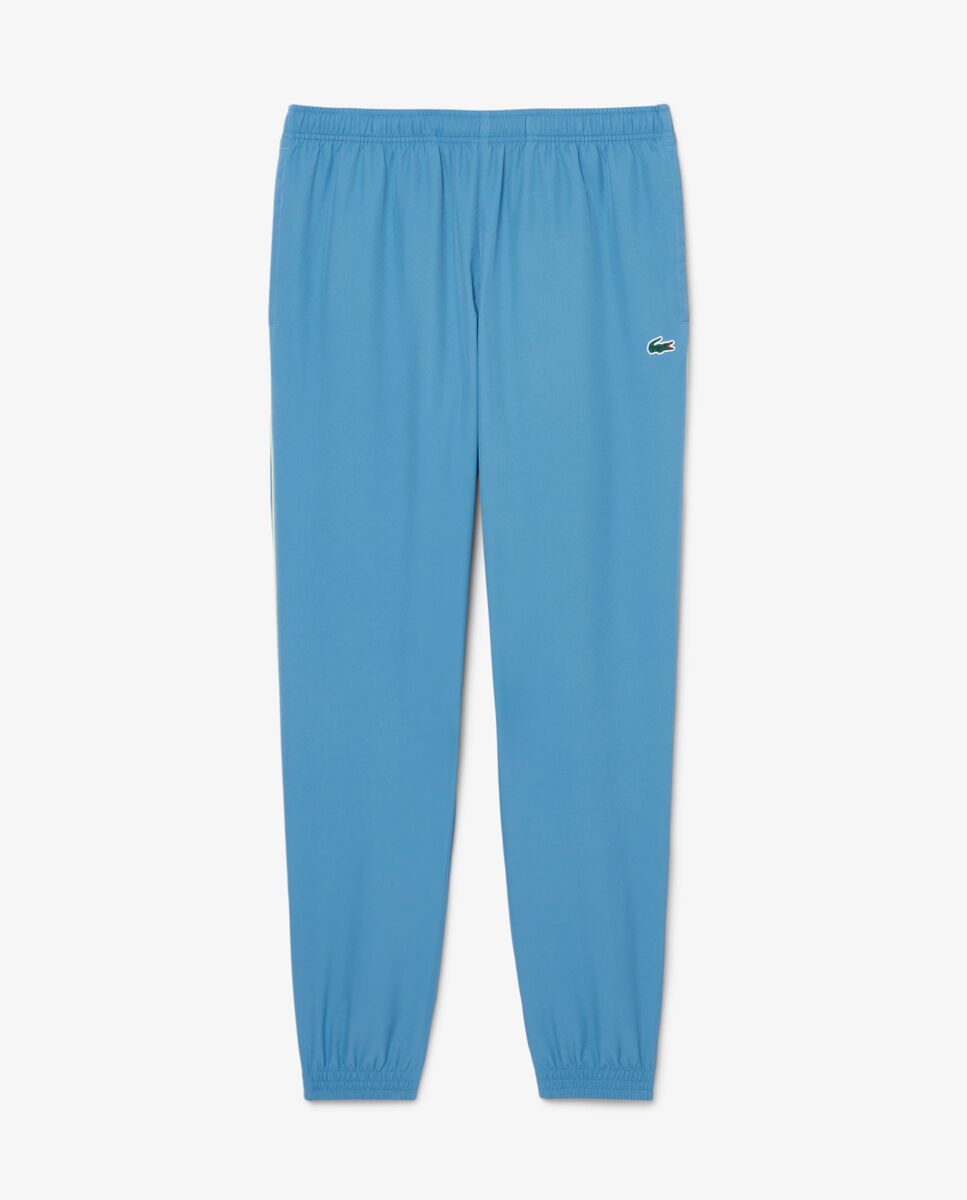 Pantalón de hombre de chándal de hombre deportivo con ribete en contraste en bleu marine / orange - Lacoste - Azul claro Azul claro-5