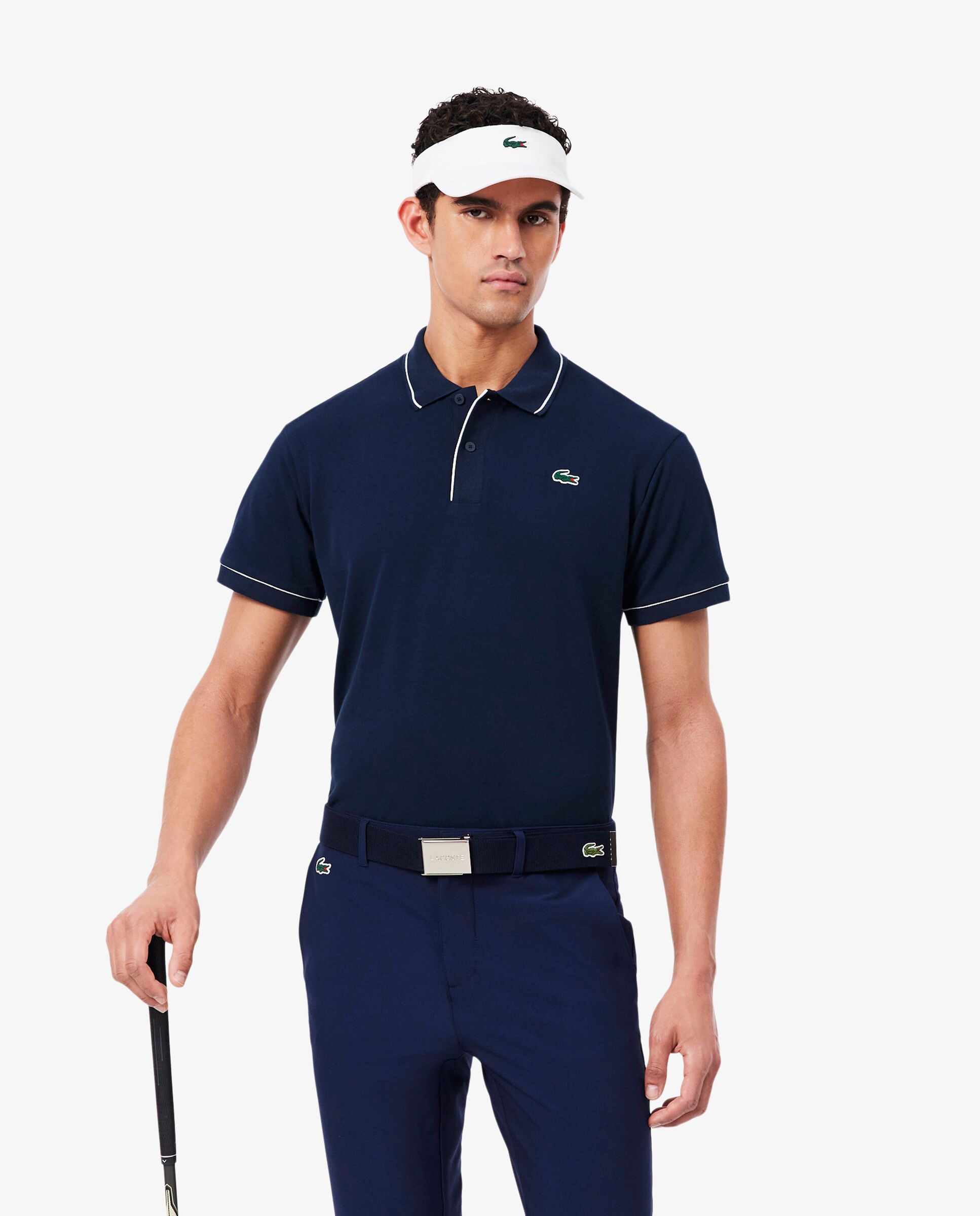 Polo de golf de minipiqué termorregulador de hombre Lacoste - Azul marino Azul marino-1