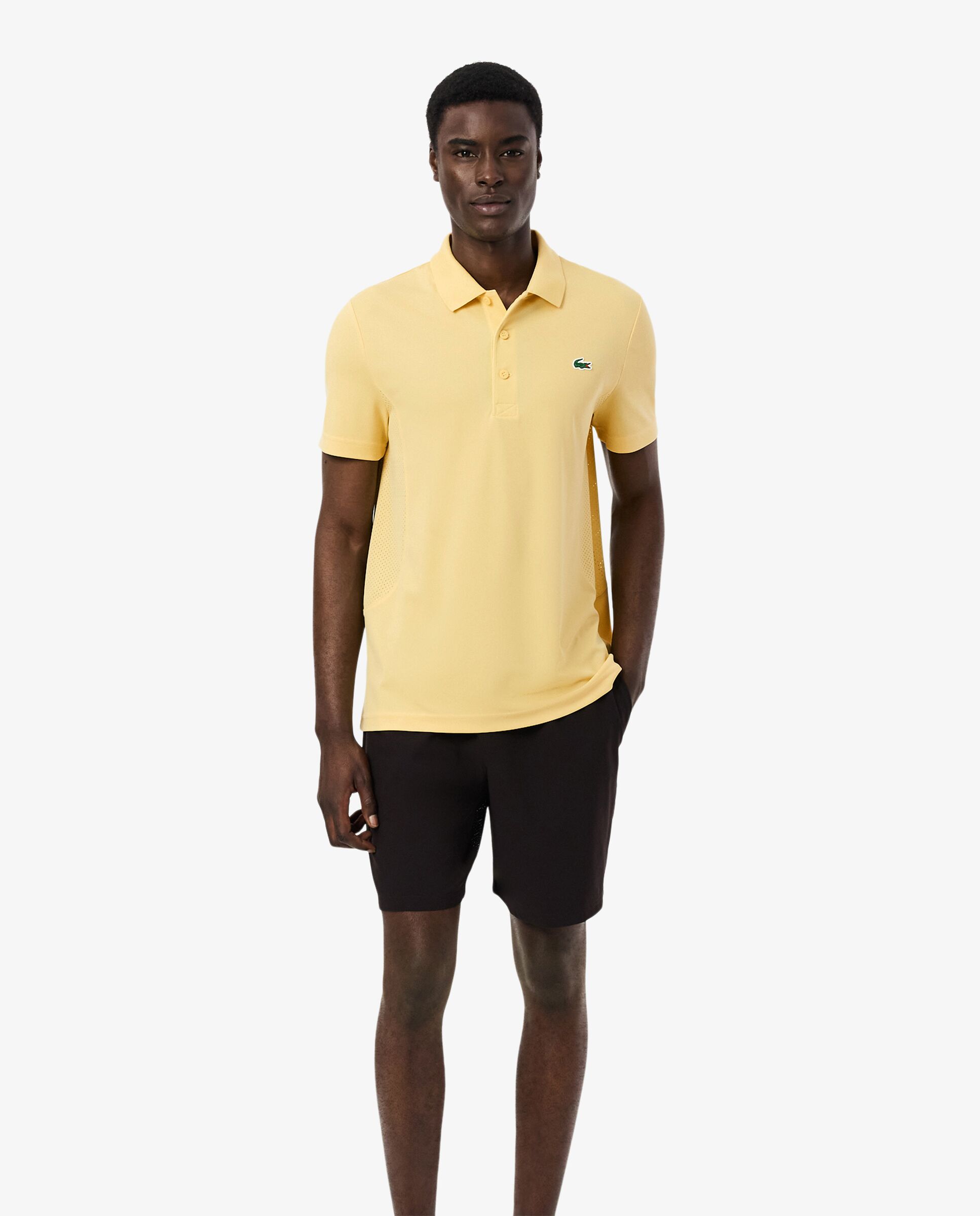 Polo de hombre tennis x novak djokovic de manga corta - Lacoste - Amarillo Amarillo-4