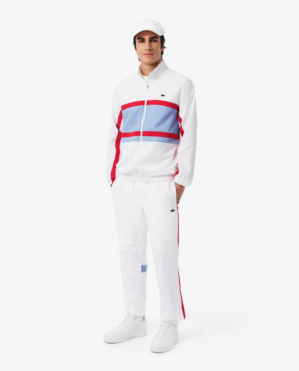 Chándal de hombre deportivo estampado en azul - Lacoste - Blanco Blanco-4