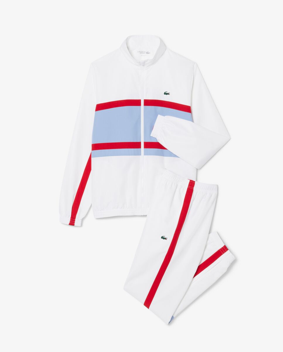 Chándal de hombre deportivo estampado en azul - Lacoste - Blanco Blanco-5