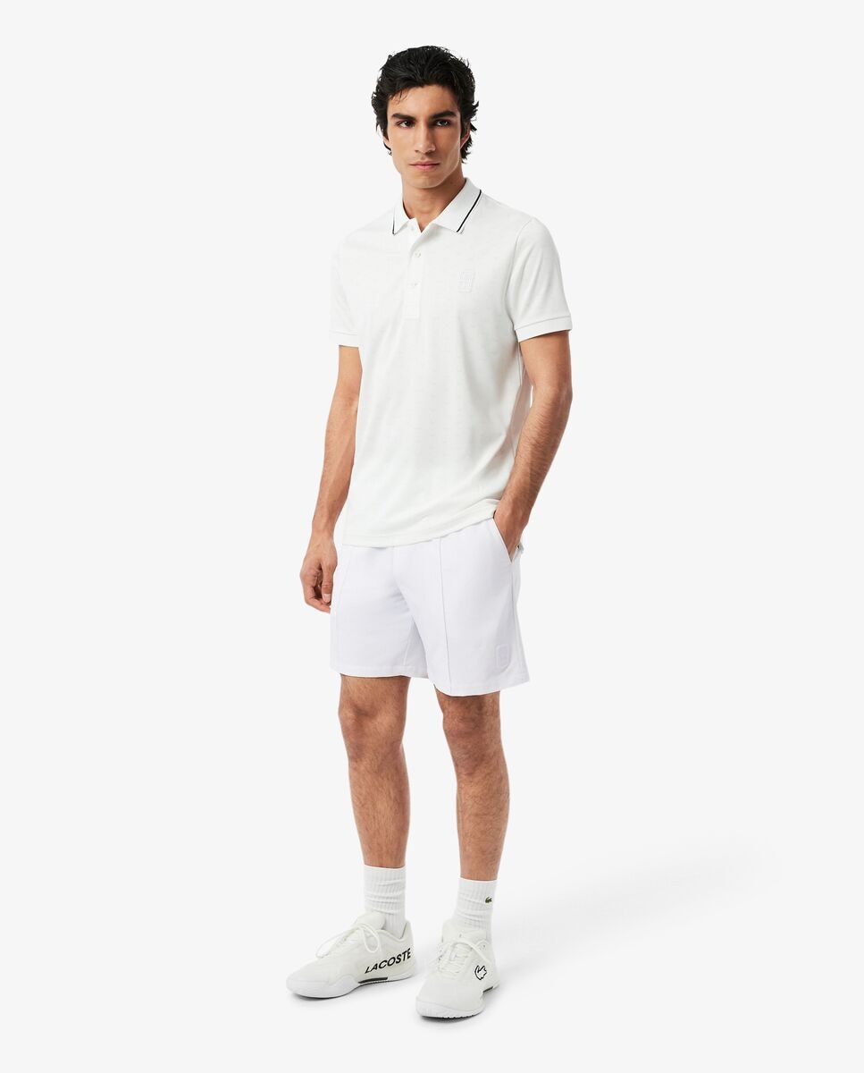 Pantalón de hombre corto de tenis de elástico Ultra-Dry Heritage - Lacoste - Blanco Blanco-1