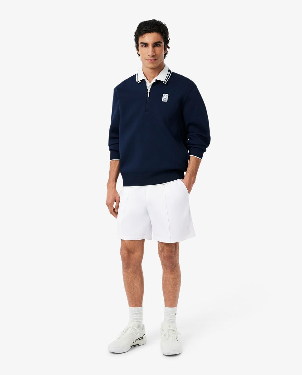 Pantalón de hombre corto de tenis de elástico Ultra-Dry Heritage - Lacoste - Blanco Blanco-4