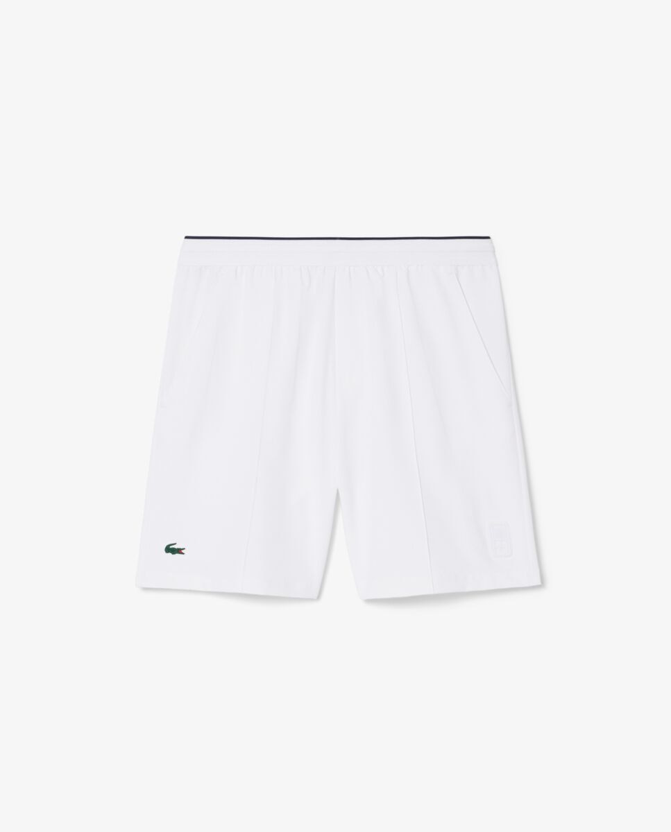Pantalón de hombre corto de tenis de elástico Ultra-Dry Heritage - Lacoste - Blanco Blanco-5