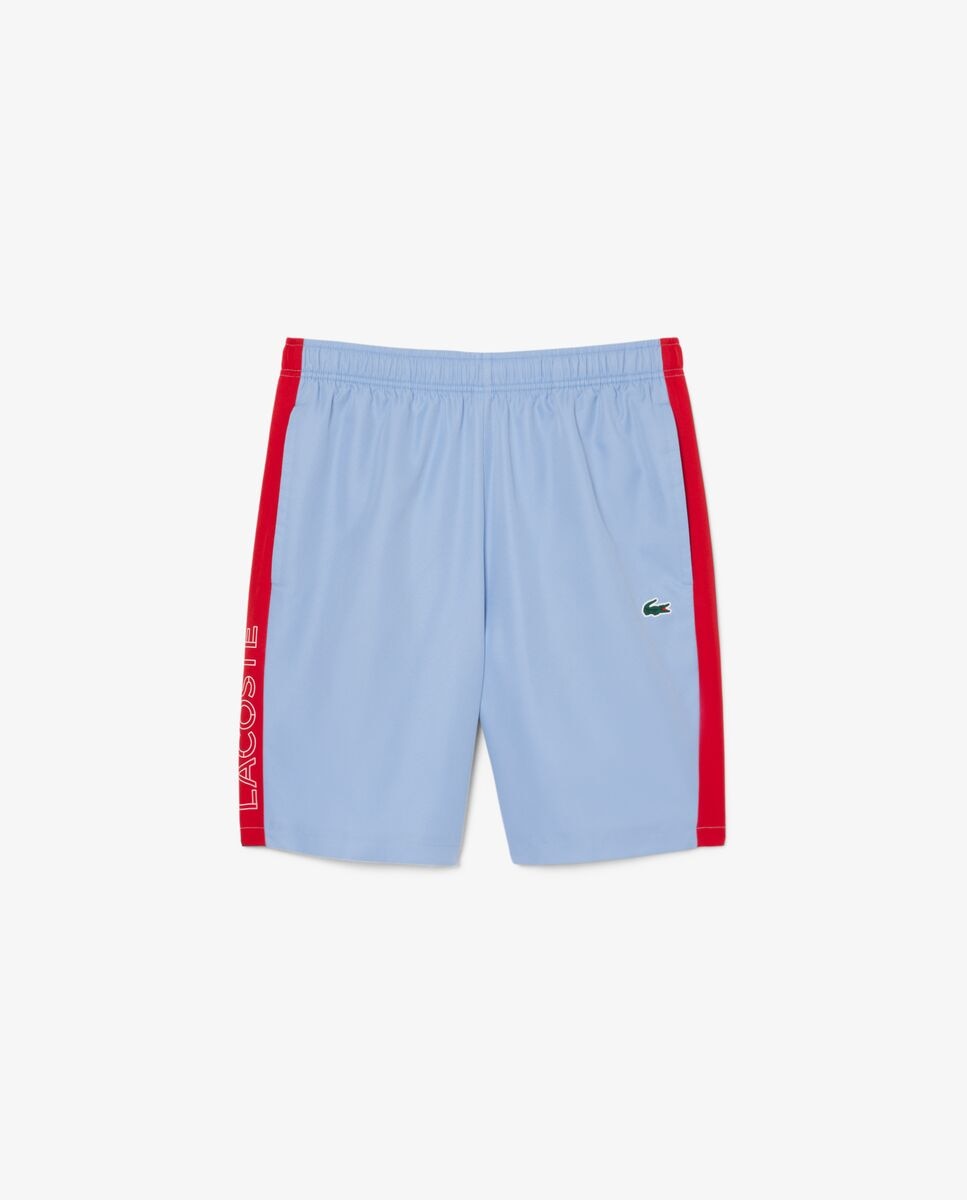 Pantalón de hombre corto deportivo con franja en contraste - Lacoste - Azul claro Azul claro-5